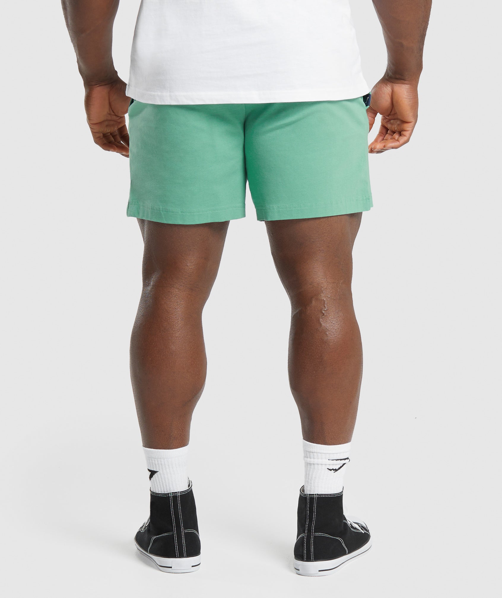 Lightweight Jersey Shorts in Lagoon Green - view 2