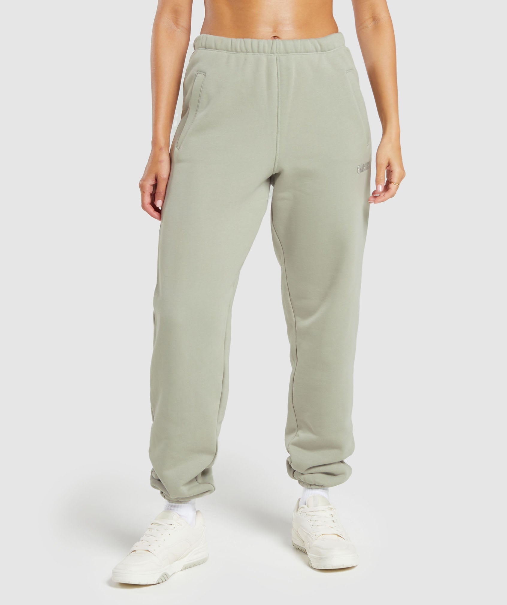 Heavyweight Loopback Sweat Joggers in Stone Grey