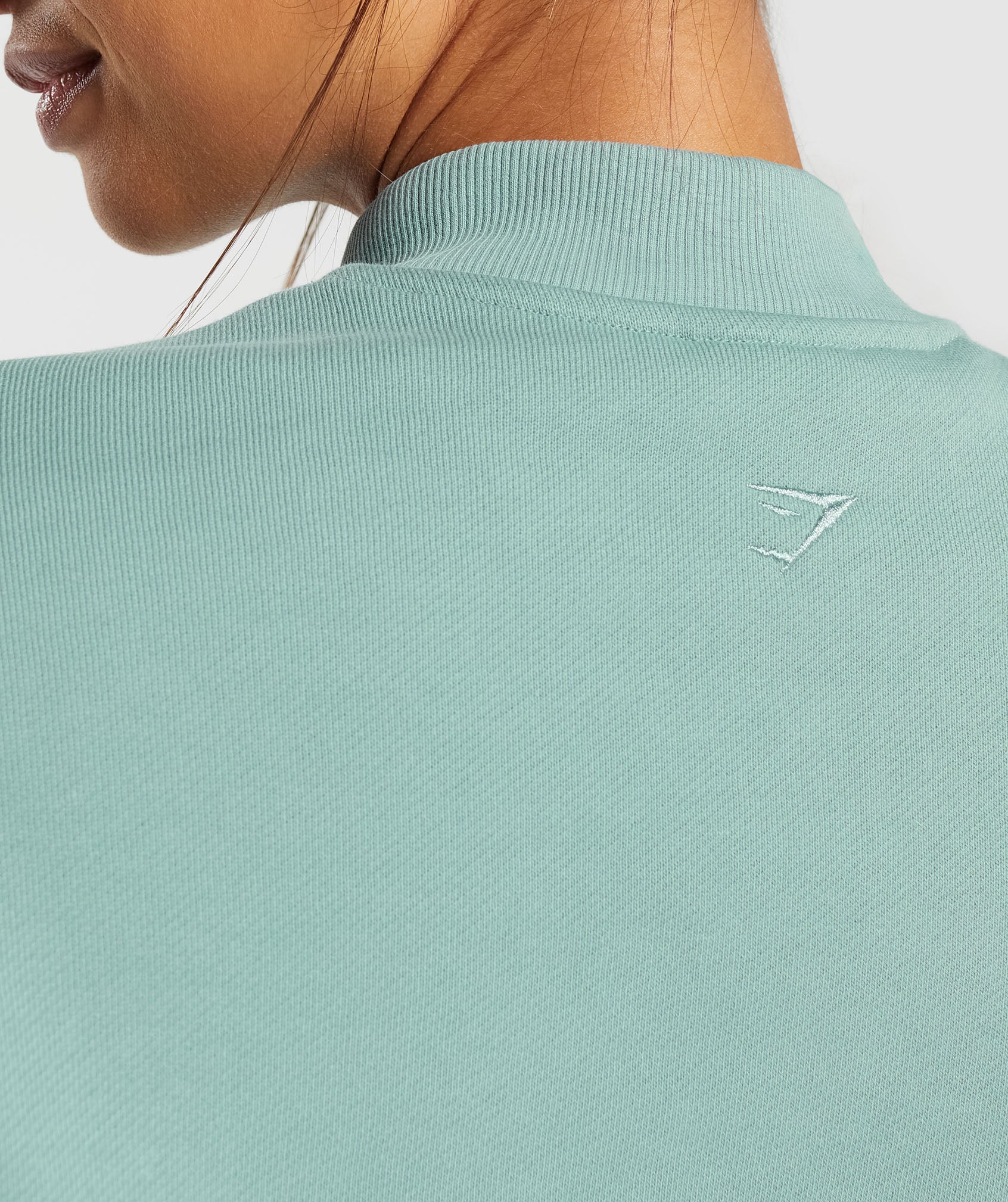 Heavyweight Loopback Sweat Pullover in Duck Egg Blue - view 5