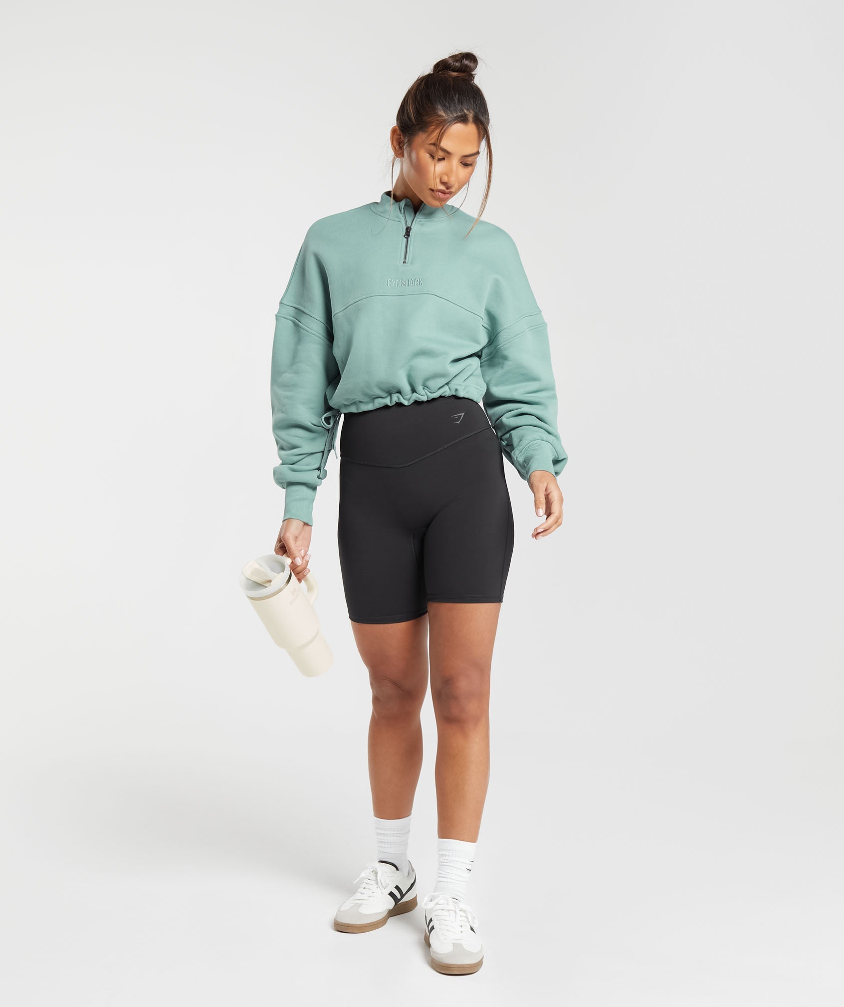 Heavyweight Loopback Sweat Pullover in Duck Egg Blue - view 4