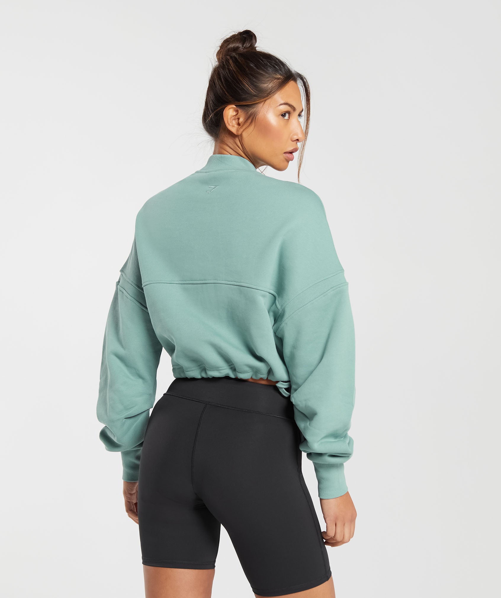 Heavyweight Loopback Sweat Pullover in Duck Egg Blue - view 2