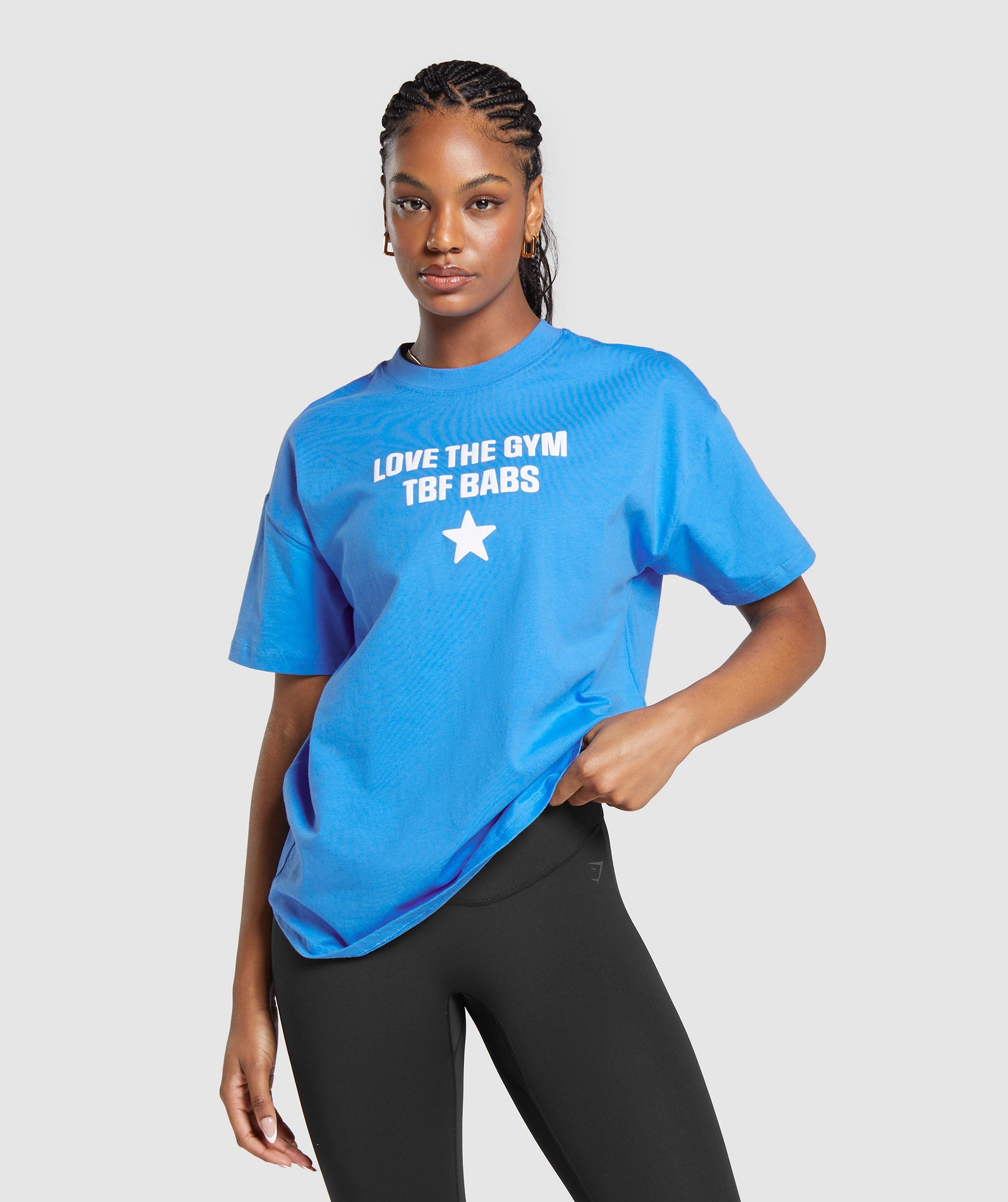 Love the Gym Oversized T-Shirt in Lats Blue - view 1