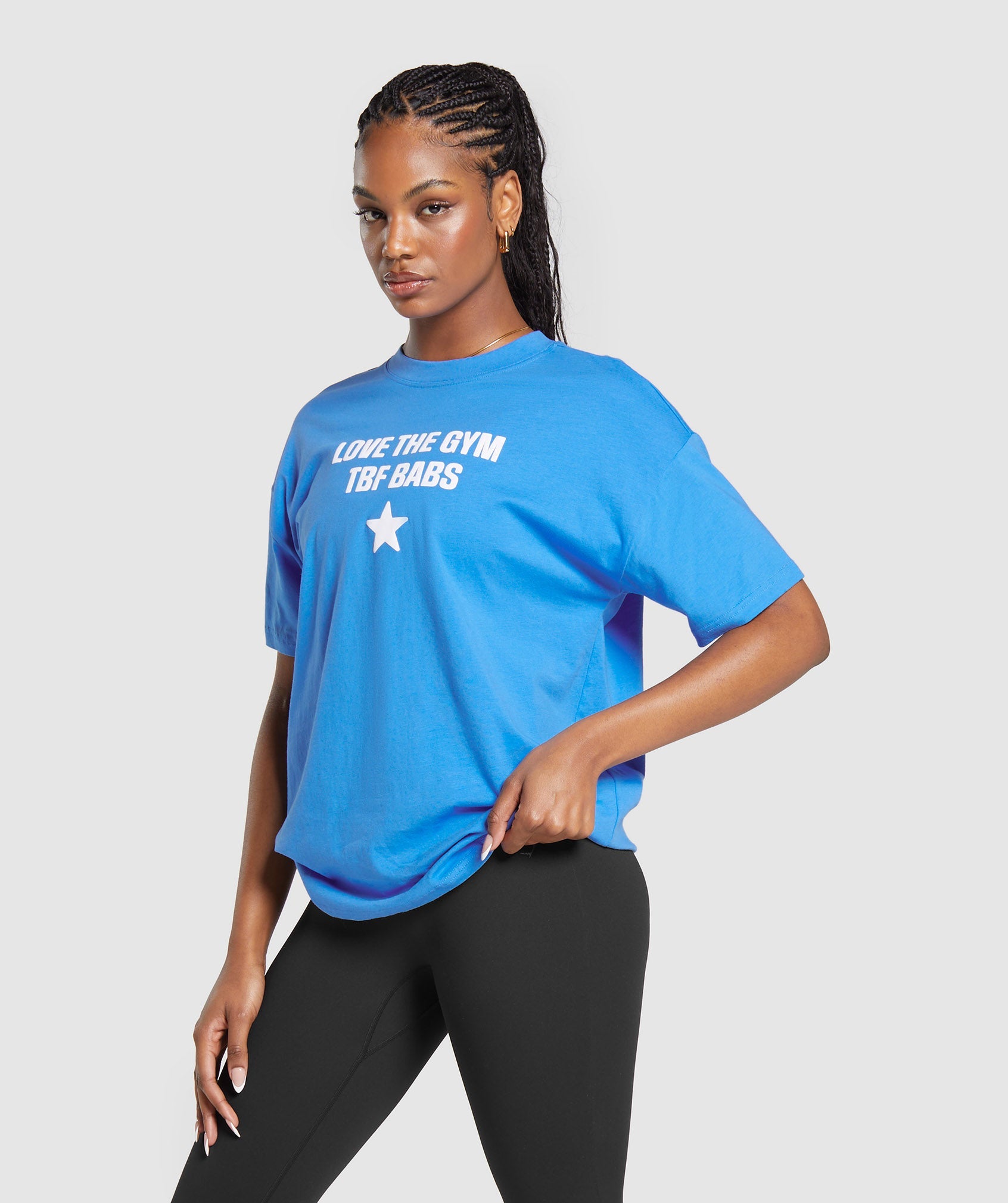 Love the Gym Oversized T-Shirt in Lats Blue - view 3