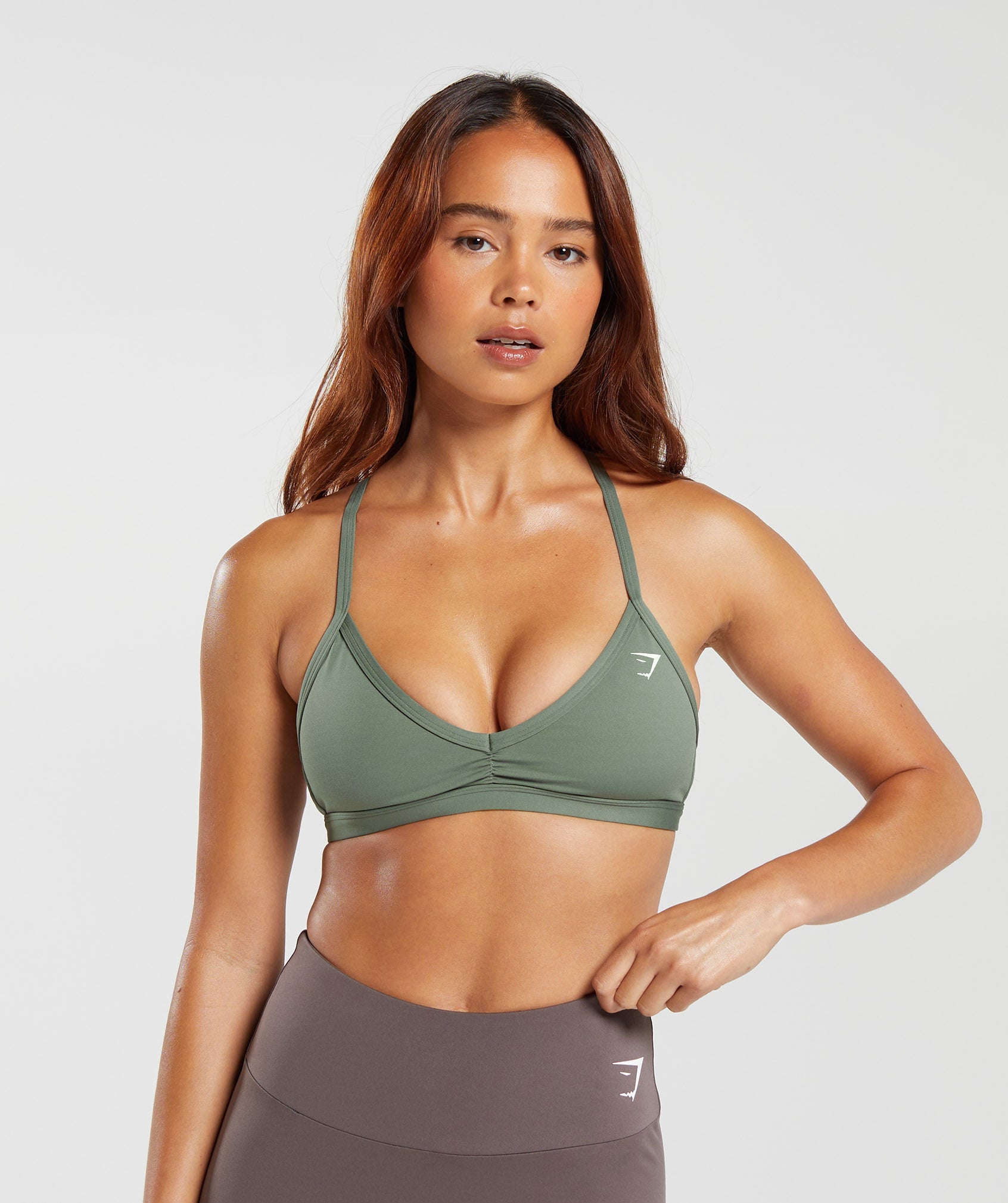 Minimal Sports Bra in Dusk Green - view 1