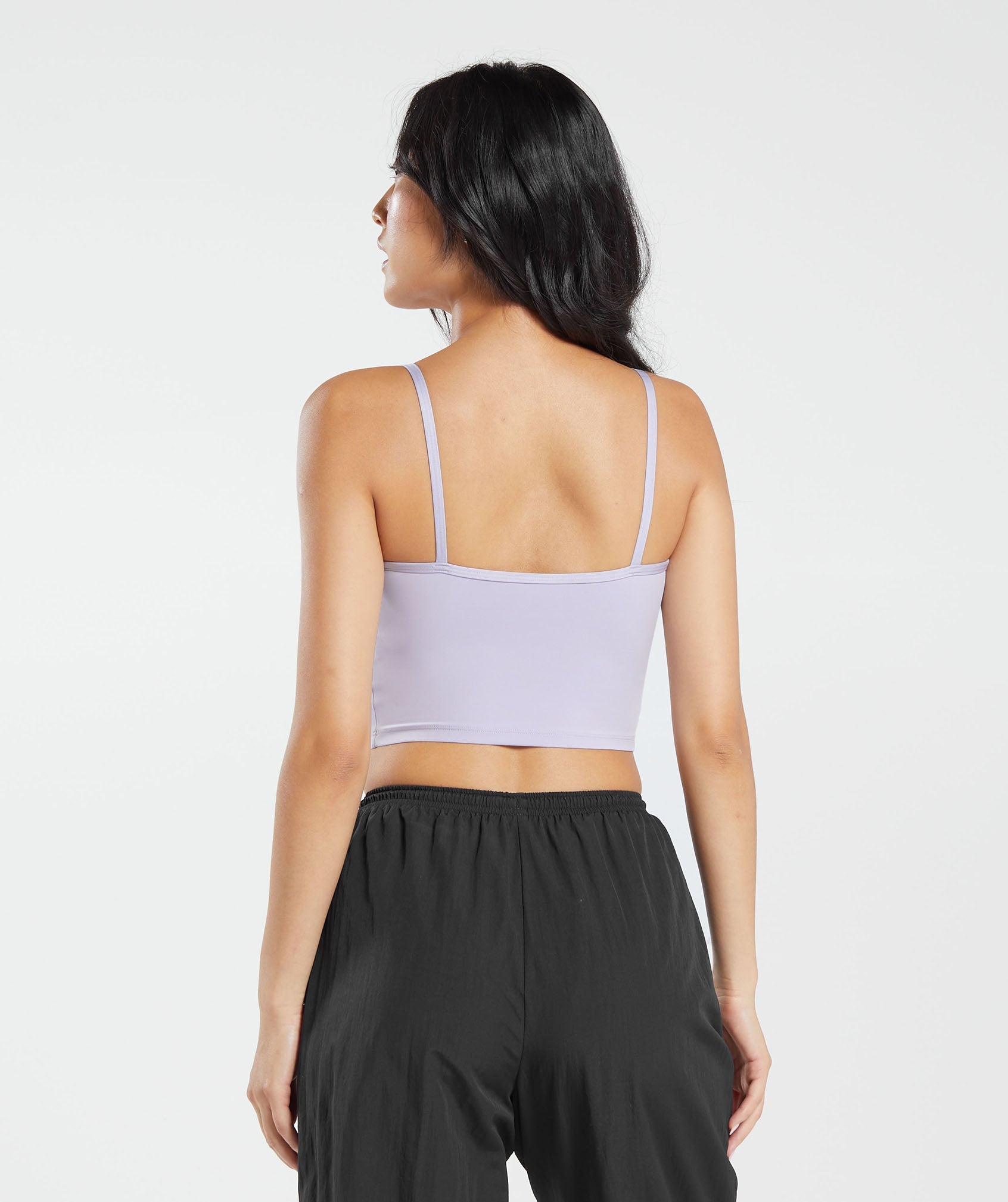 Monogram Crop Cami Tank in Moon Purple - view 2