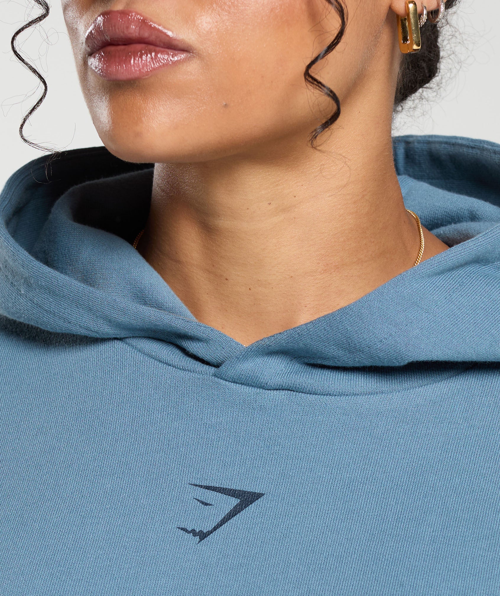 Movin' Metal GFX Hoodie in Faded Blue - view 7