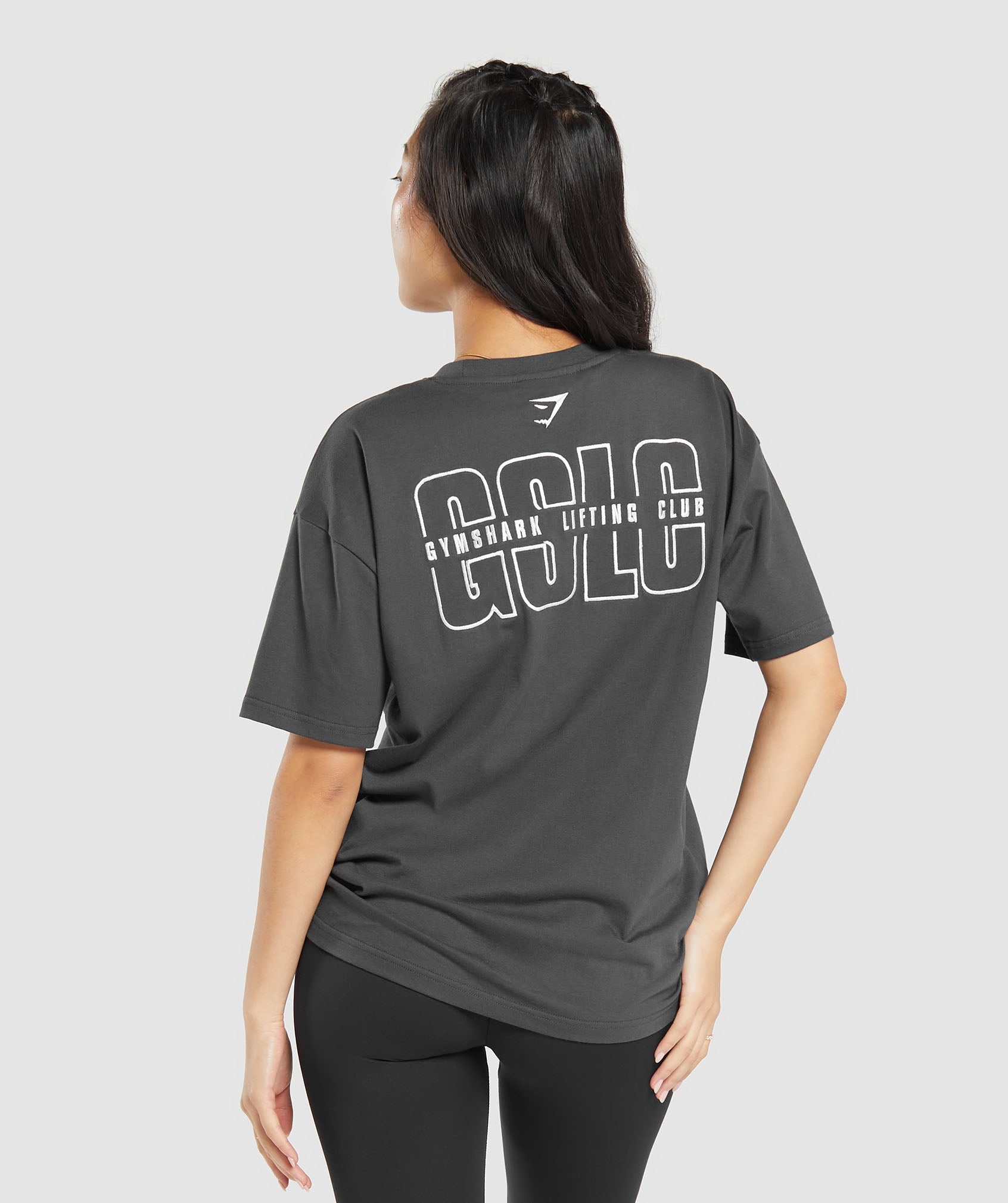 Outline Graphic Oversized T-Shirt in Asphalt Grey - view 2