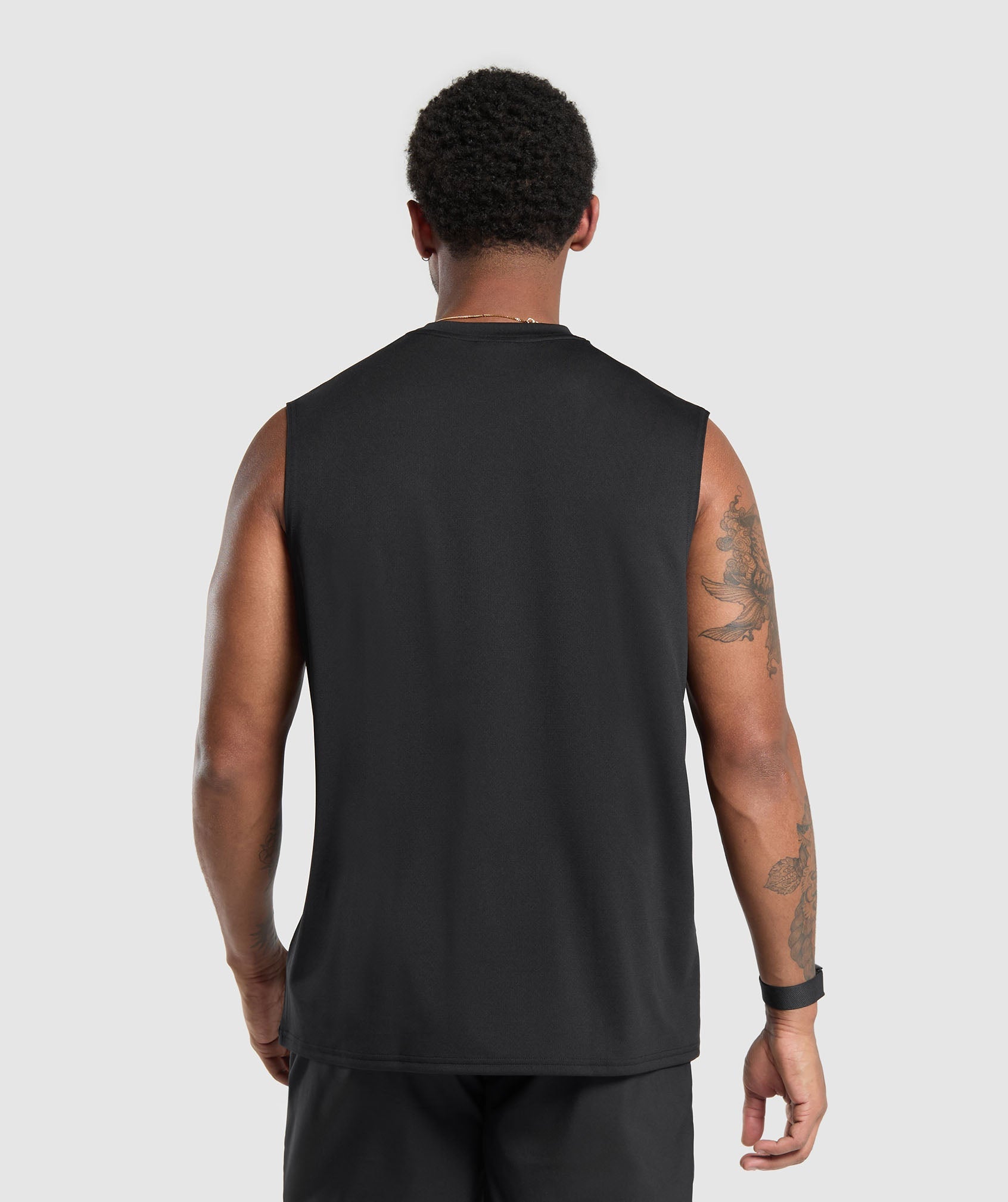 Oversized Performance Tank in Black - view 2