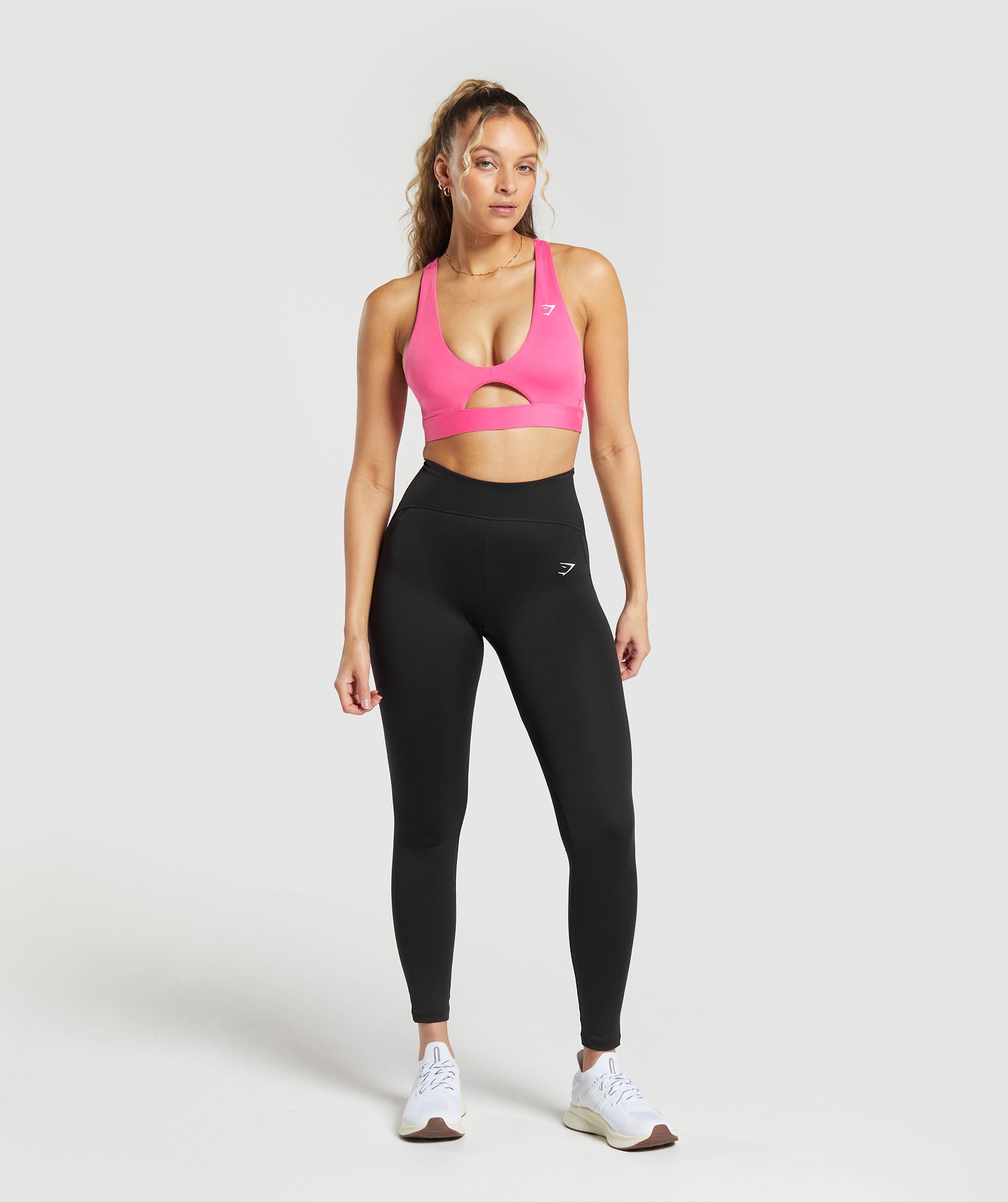 Peek A Boo Sports Bra in Fetch Pink - view 4