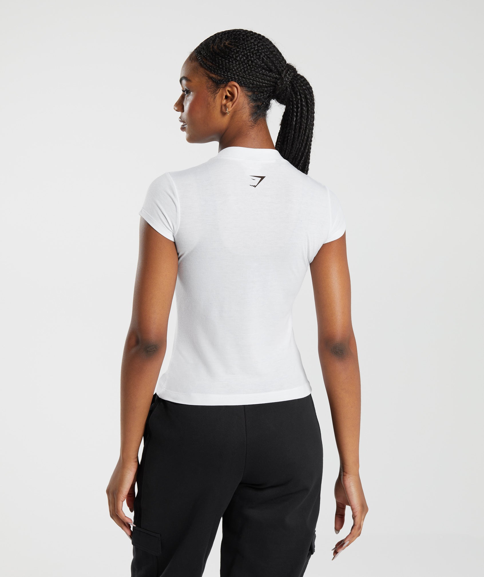 Phys Ed Graphic Body Fit T-Shirt in White - view 4