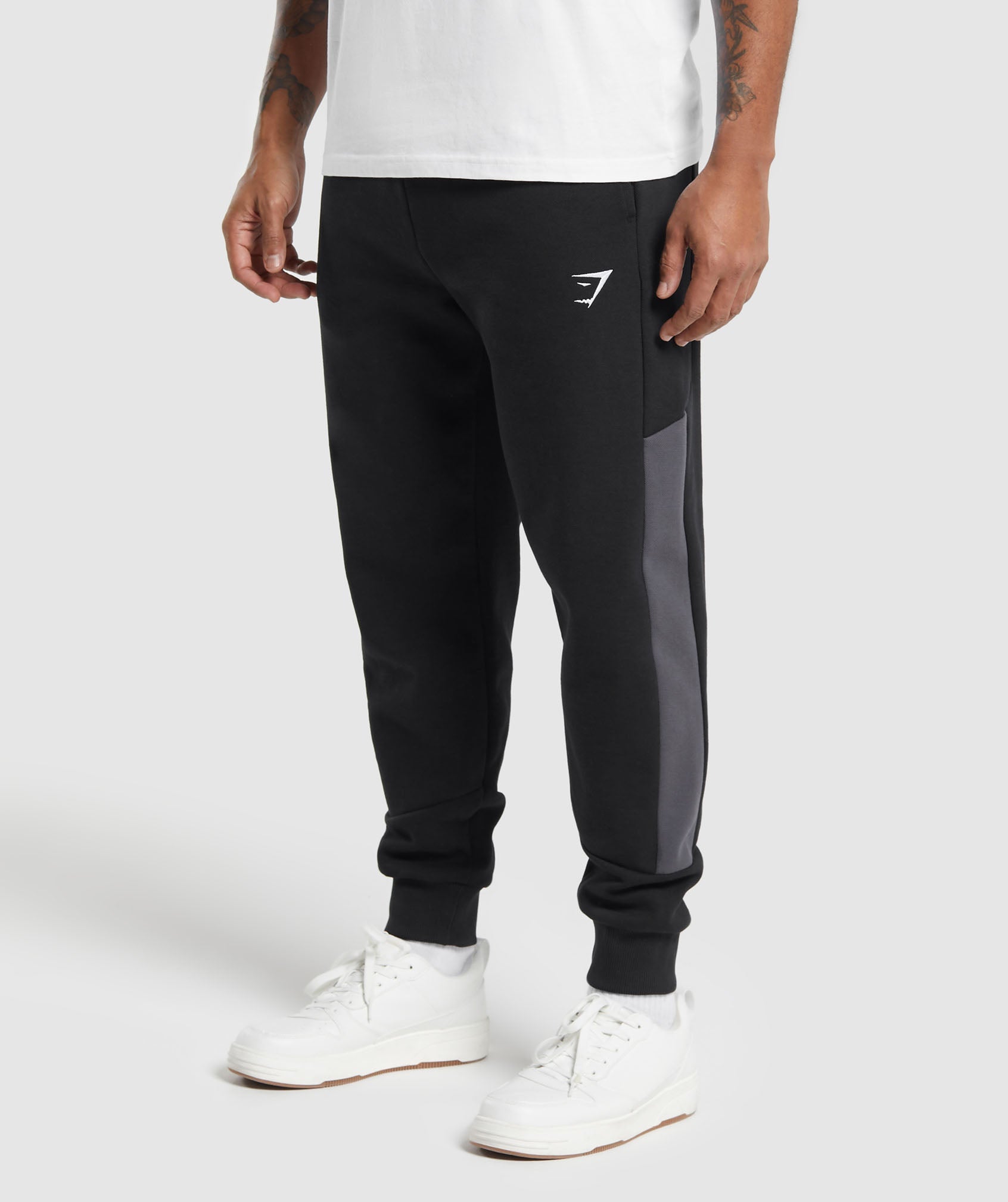 Pique Joggers in Black/Onyx Grey - view 1