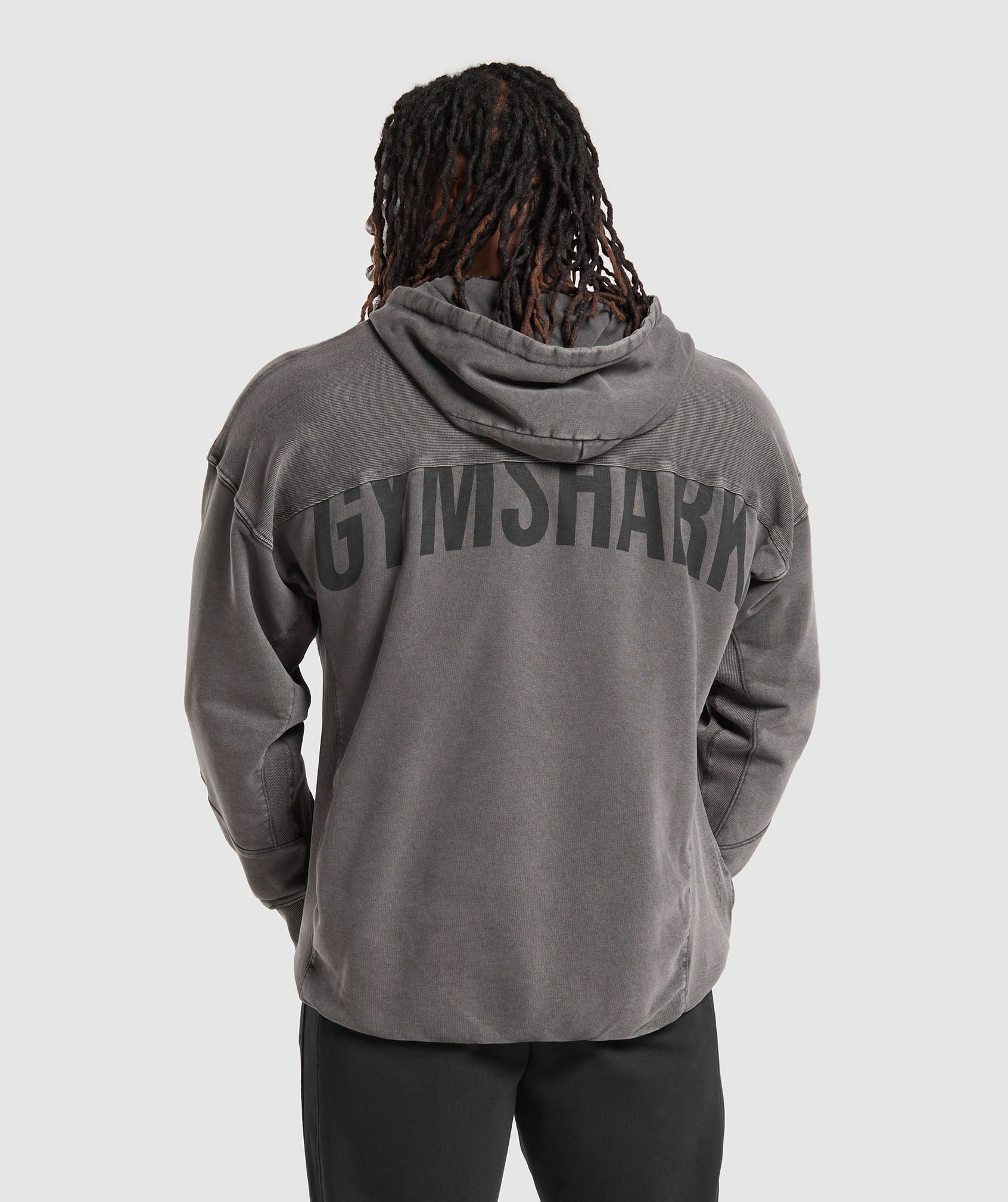 Power Washed Hoodie in Onyx Grey - view 4