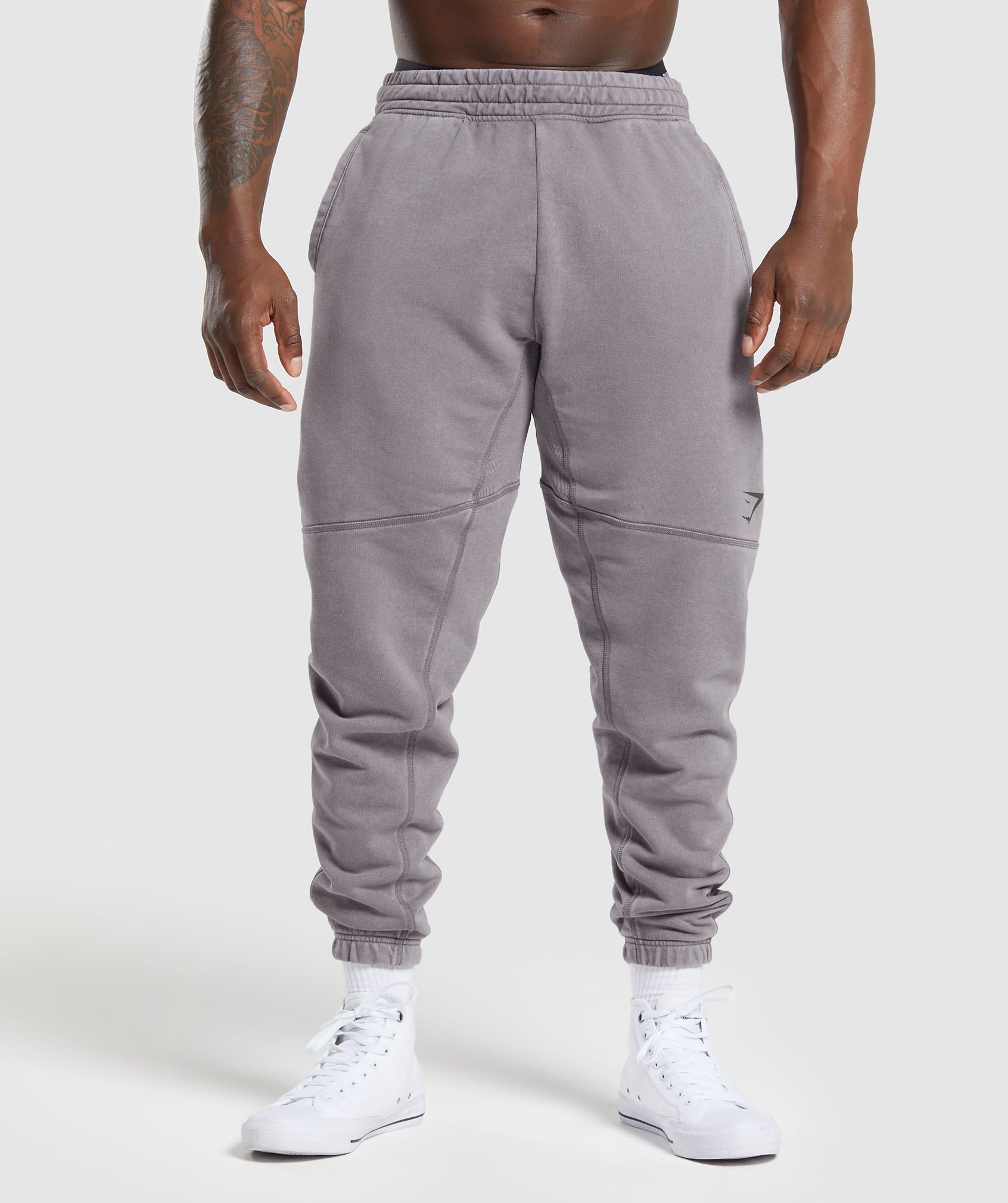 Power Washed Joggers in Fog Purple