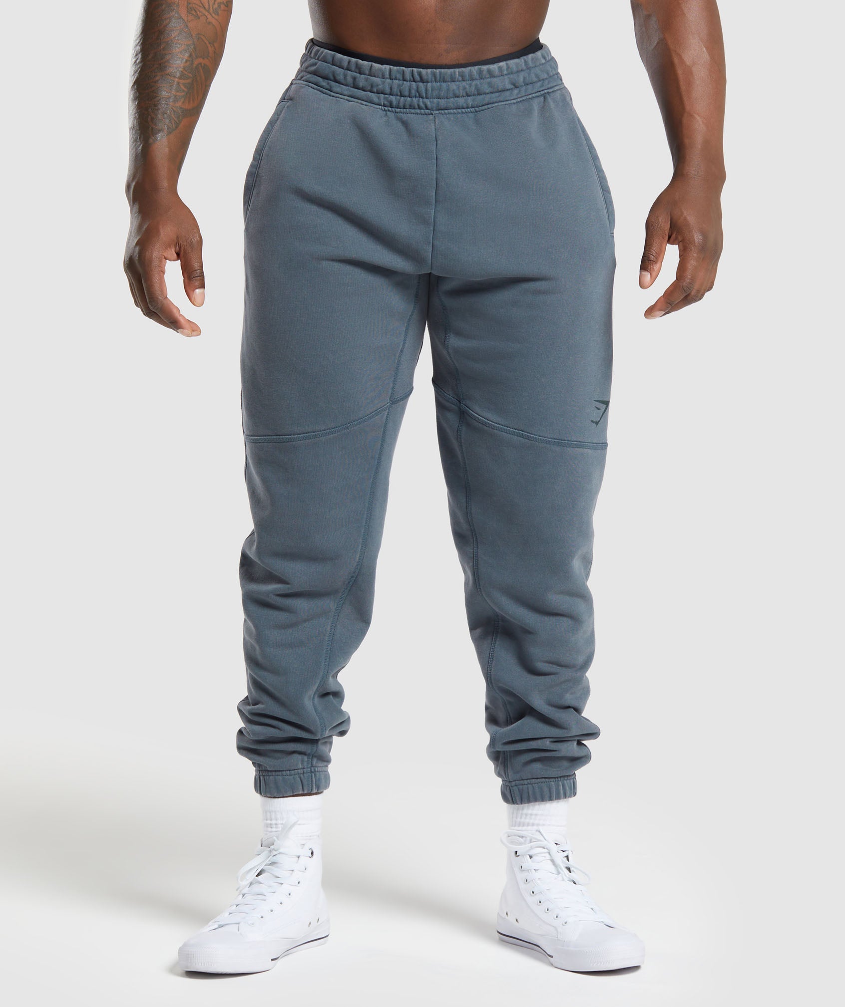 Power Washed Joggers in Titanium Blue