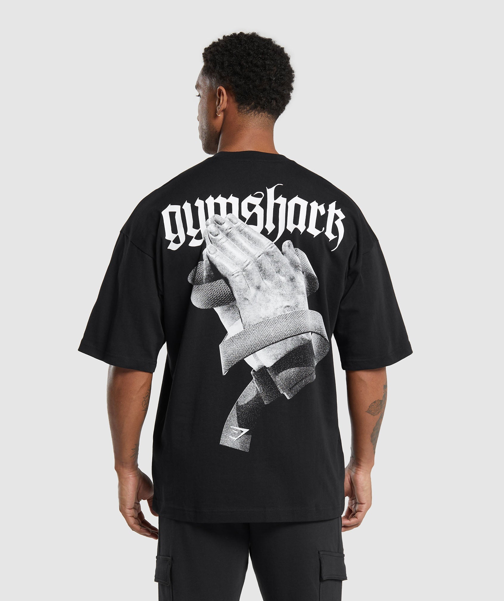 Gymshark Prayer Hands T-Shirt - Black | Gymshark