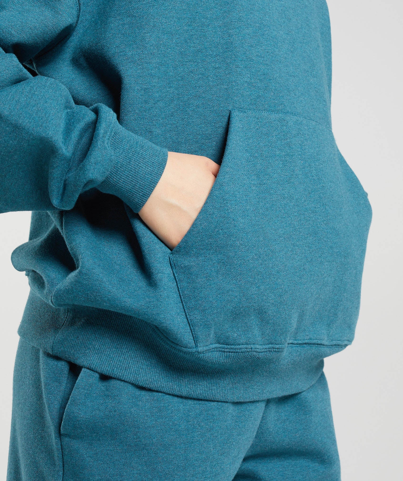 Rest Day Sweats Hoodie in Steel Blue Marl - view 6