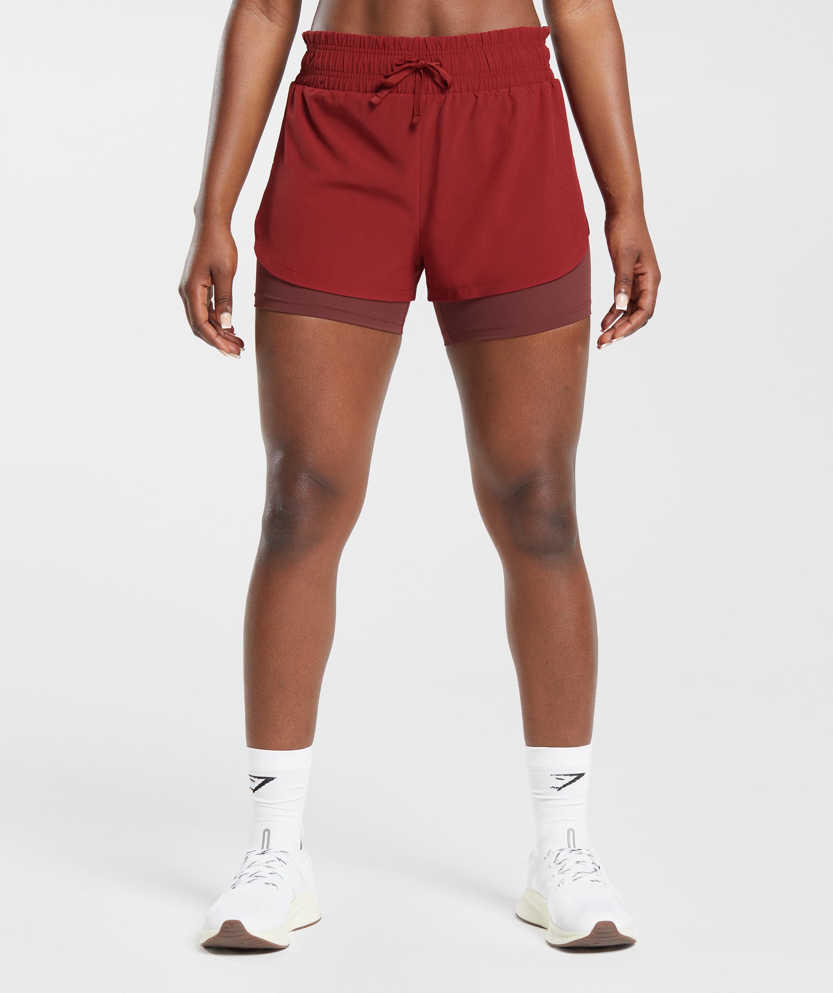 Running 2 In 1 Shorts in Velvet Red/Washed Burgundy - view 1