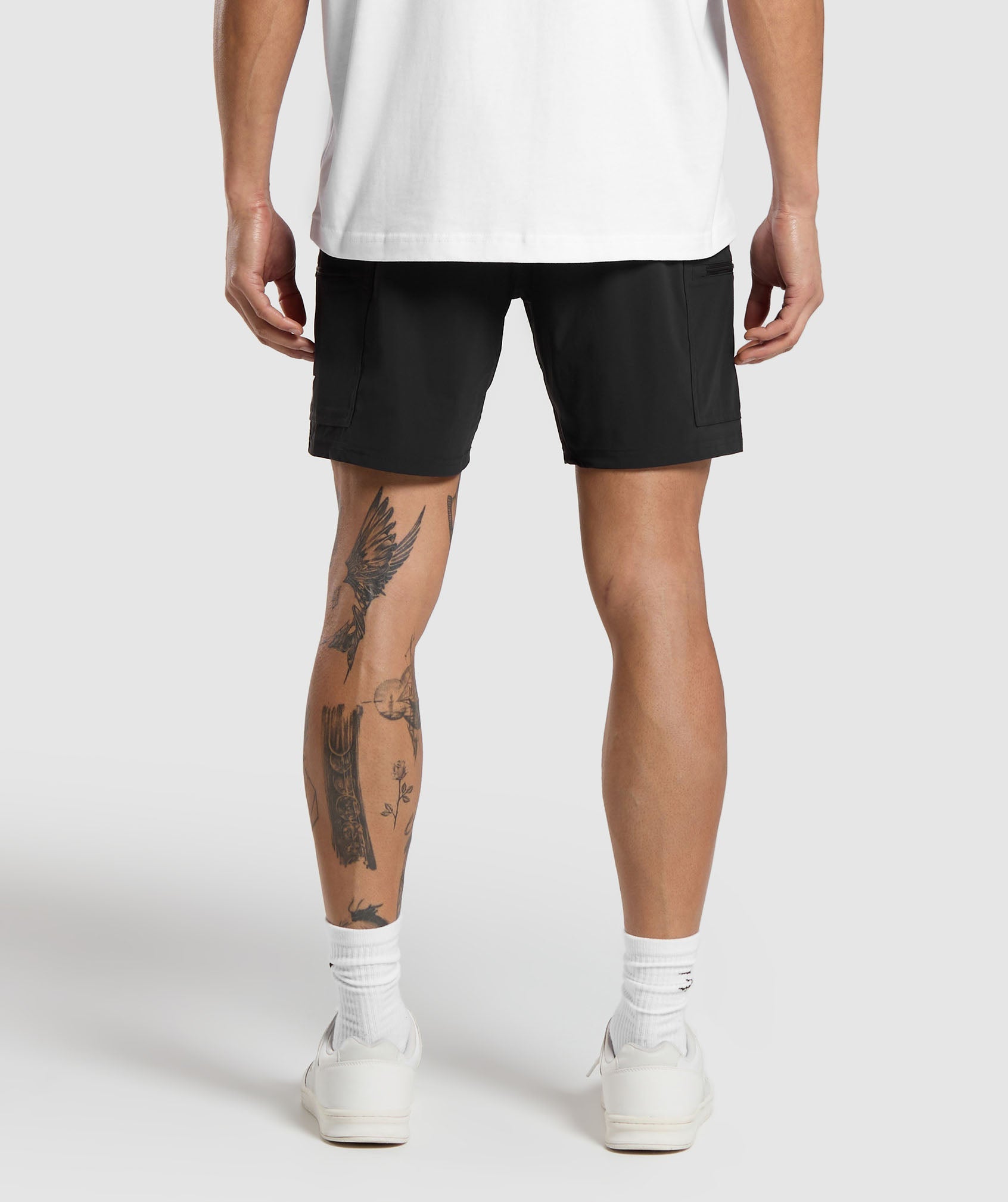 Rest Day 6" Cargo Shorts in Black - view 2