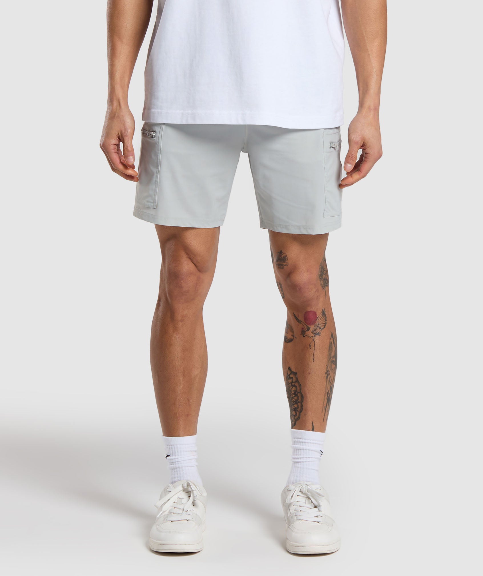 Rest Day 6" Cargo Shorts in Light Grey
