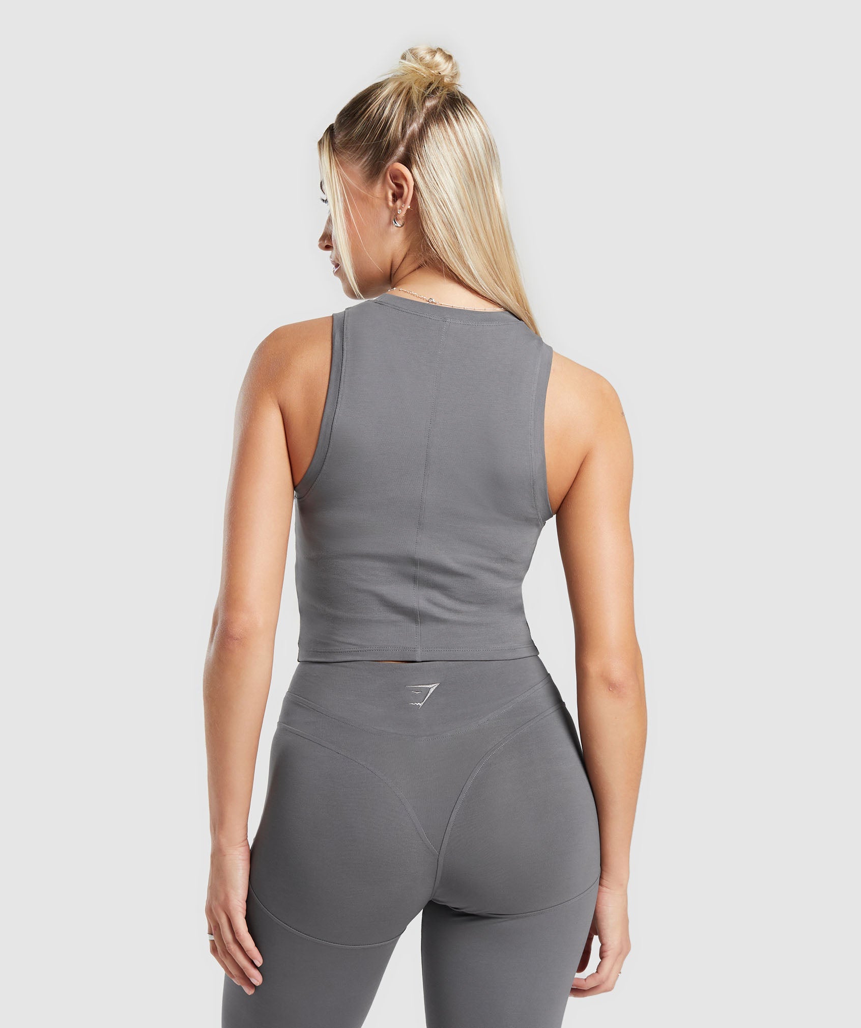 Rest Day Cotton Contour Tank in Brushed Grey - view 2