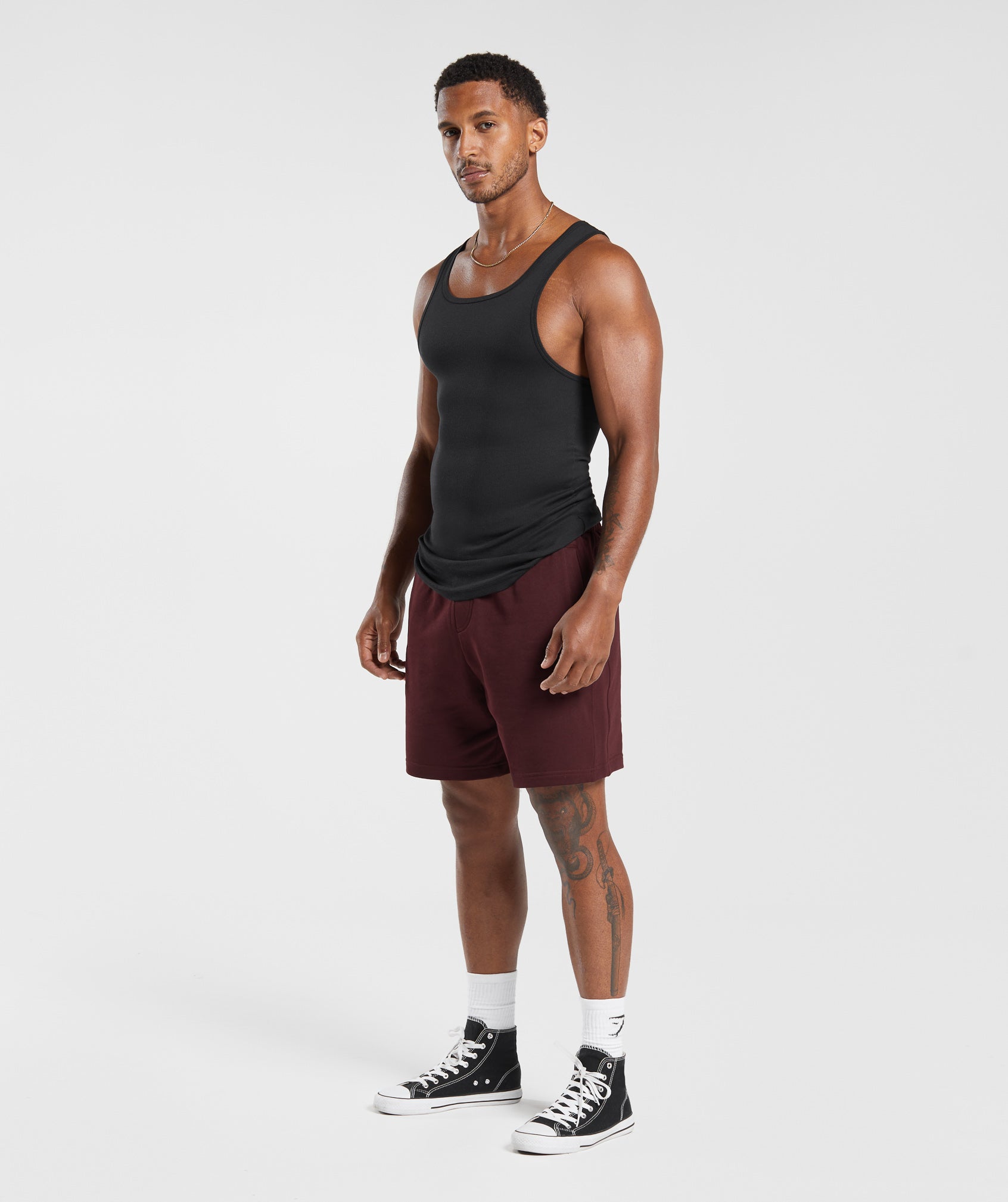 Rest Day Essentials Shorts in Rich Maroon - view 4