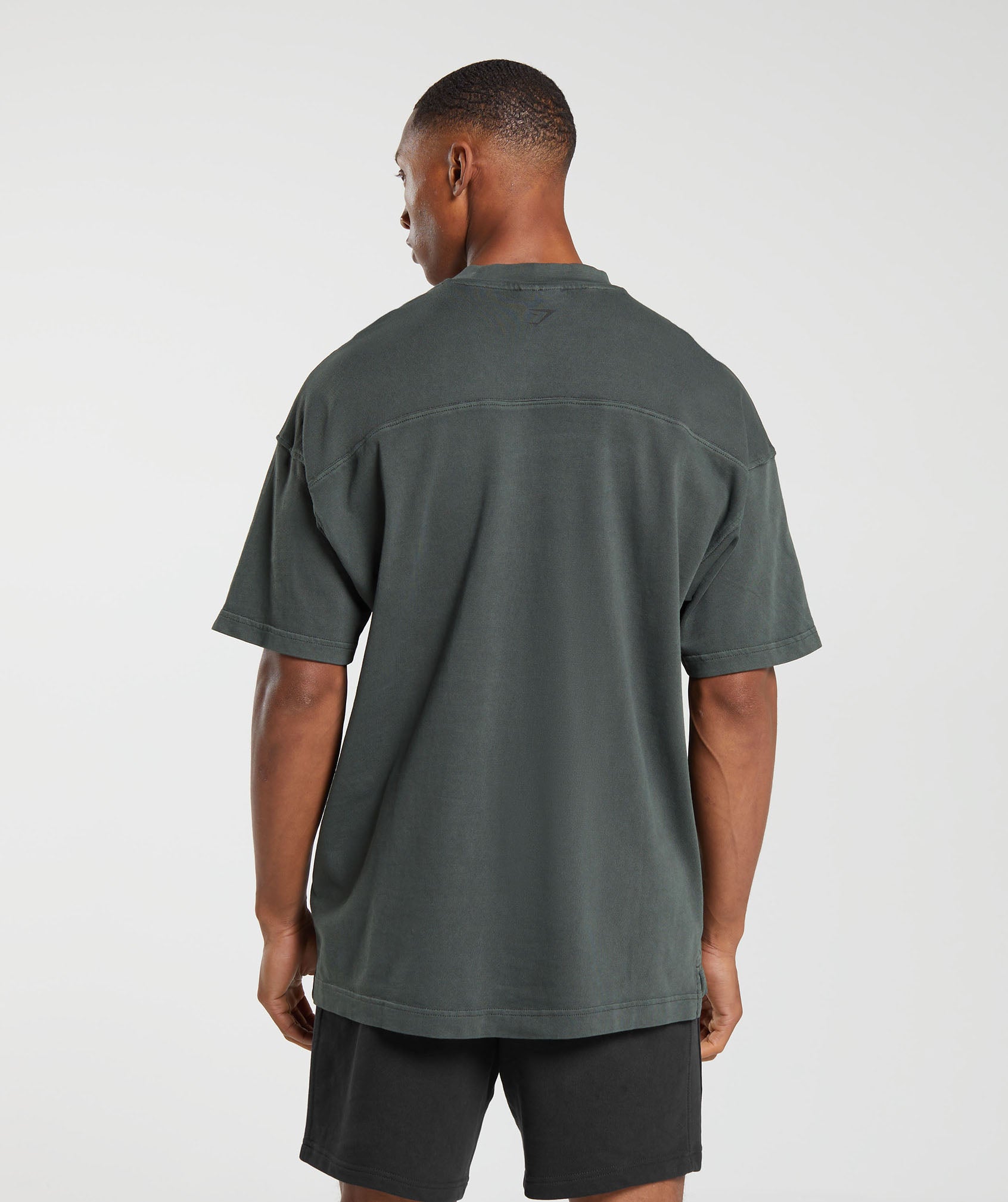 Heavyweight T-Shirt in Deep Olive Green - view 2