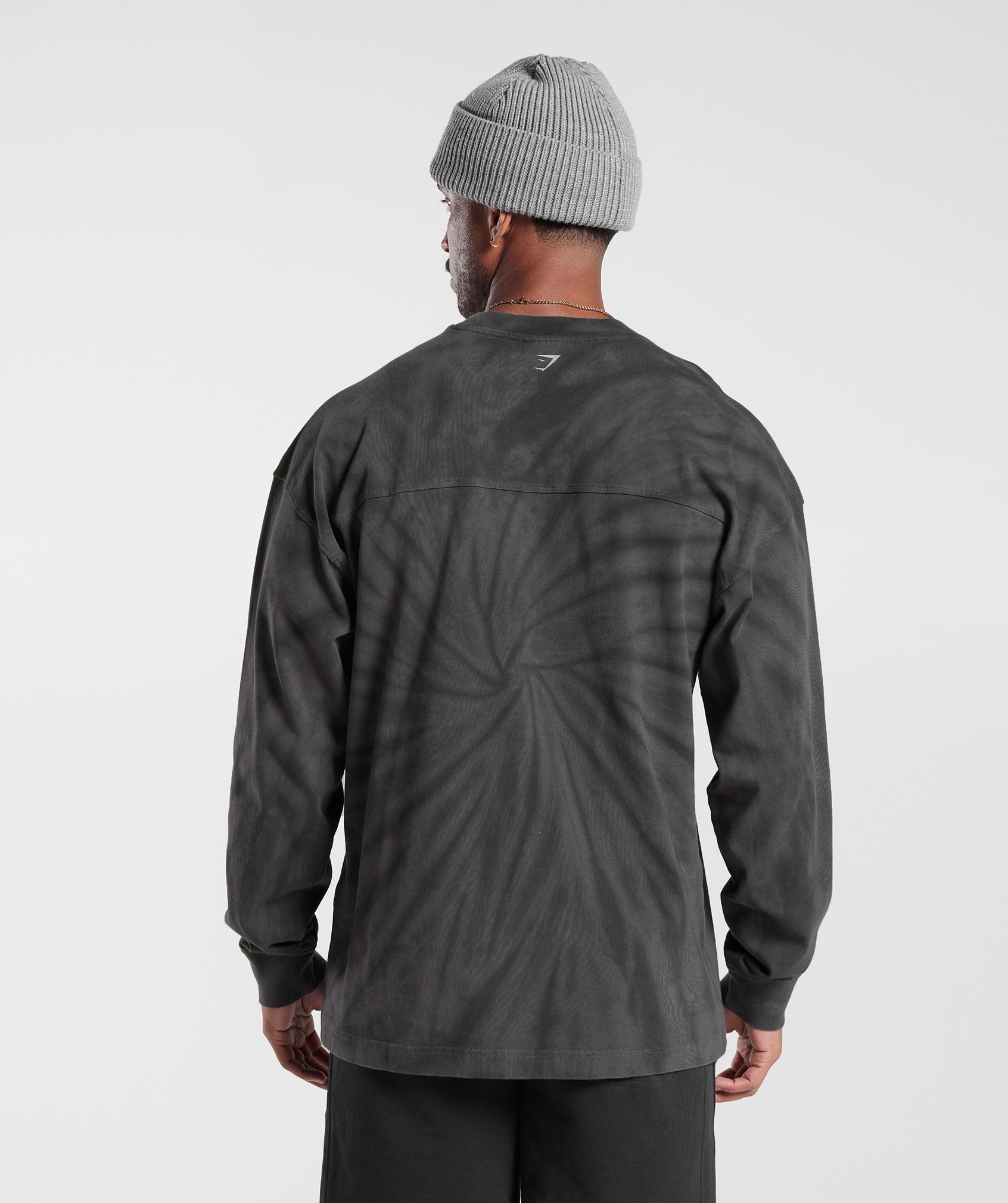 Rest Day Long Sleeve T-Shirt in Silhouette Grey/Black/Spiral Optic Wash - view 2
