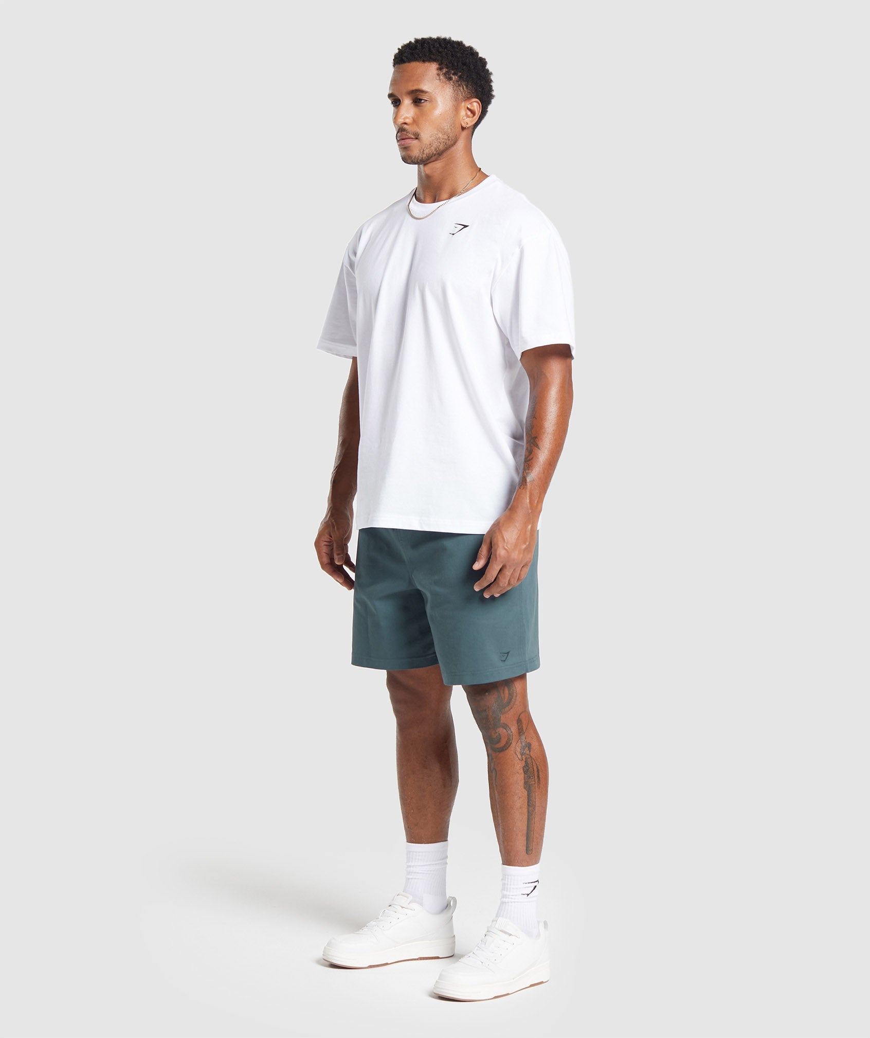 Rest Day Woven Shorts in Smokey Teal - view 4