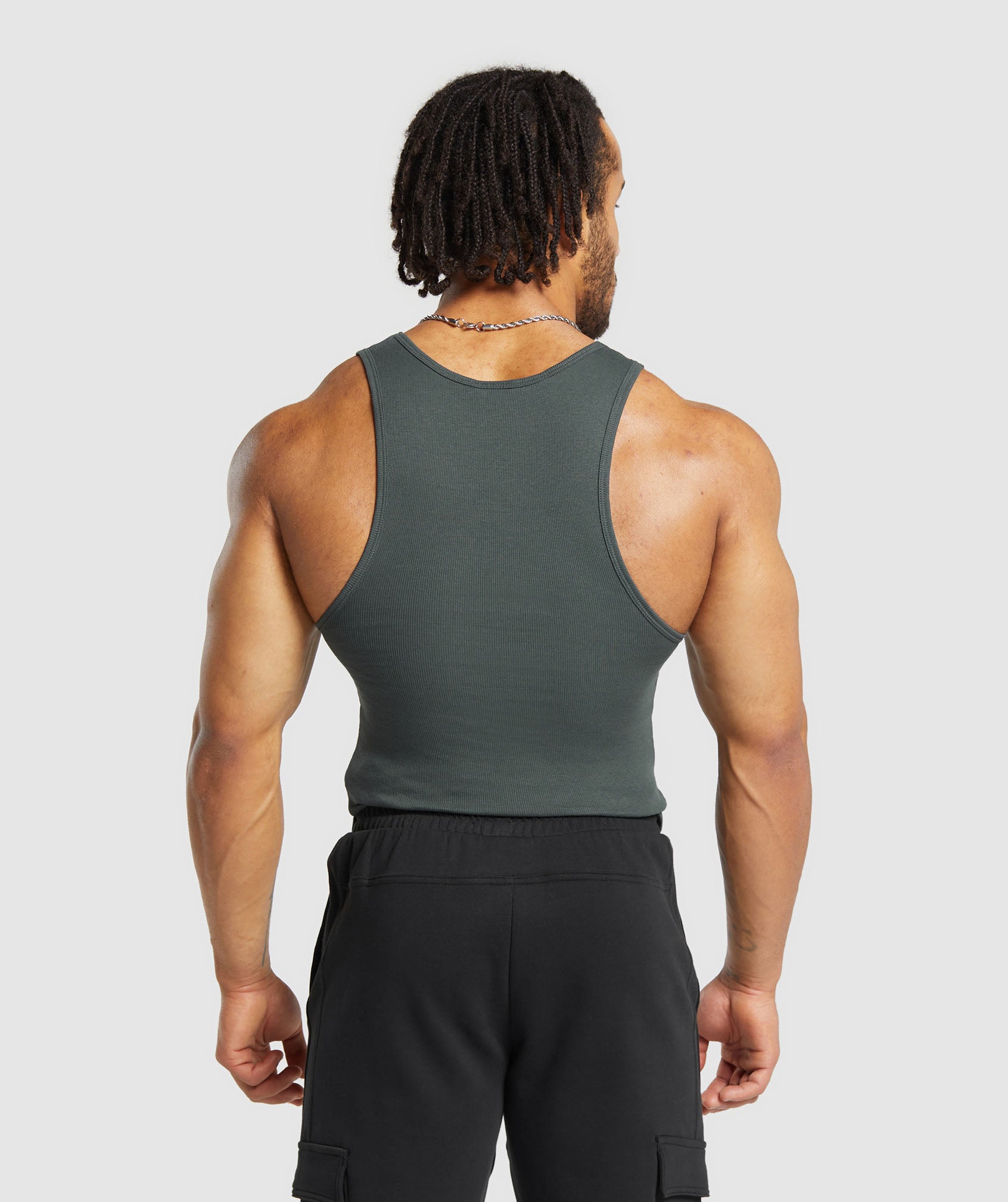 Ribbed Tank 3 Pack in Ecru White/Mocha Mauve/Slate Teal - view 14