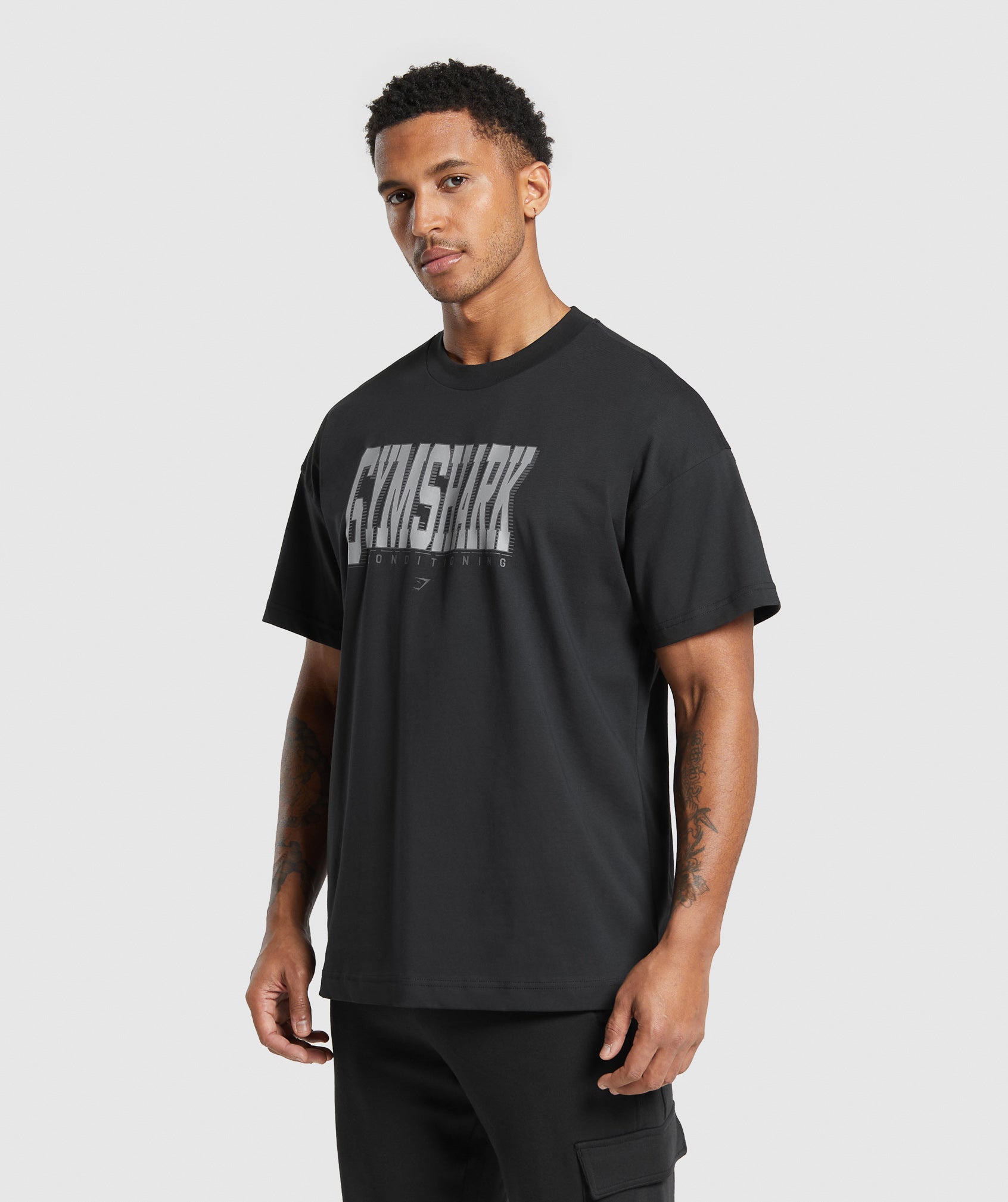 Conditioning Graphic T-Shirt in Black - view 3