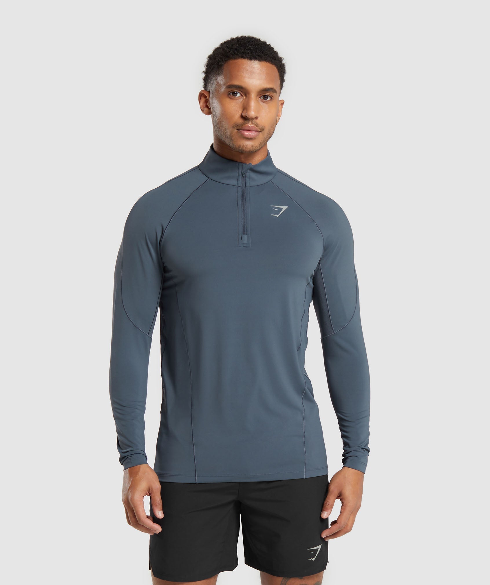 Speed 1/4 Zip in Titanium Blue - view 1