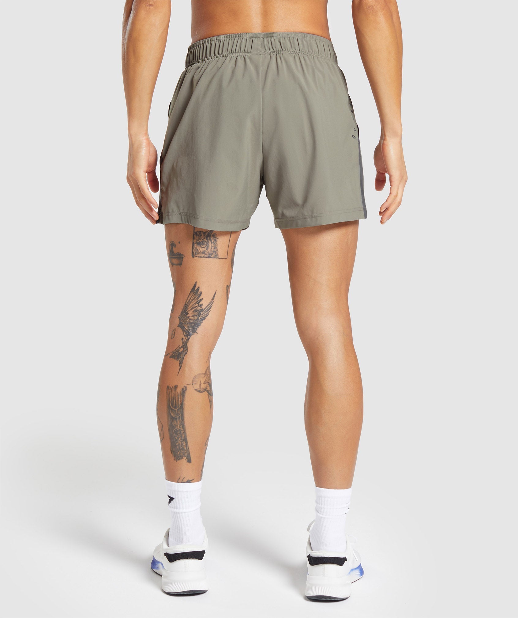 Sport 5" Shorts in Linen Brown/Dark Grey - view 2