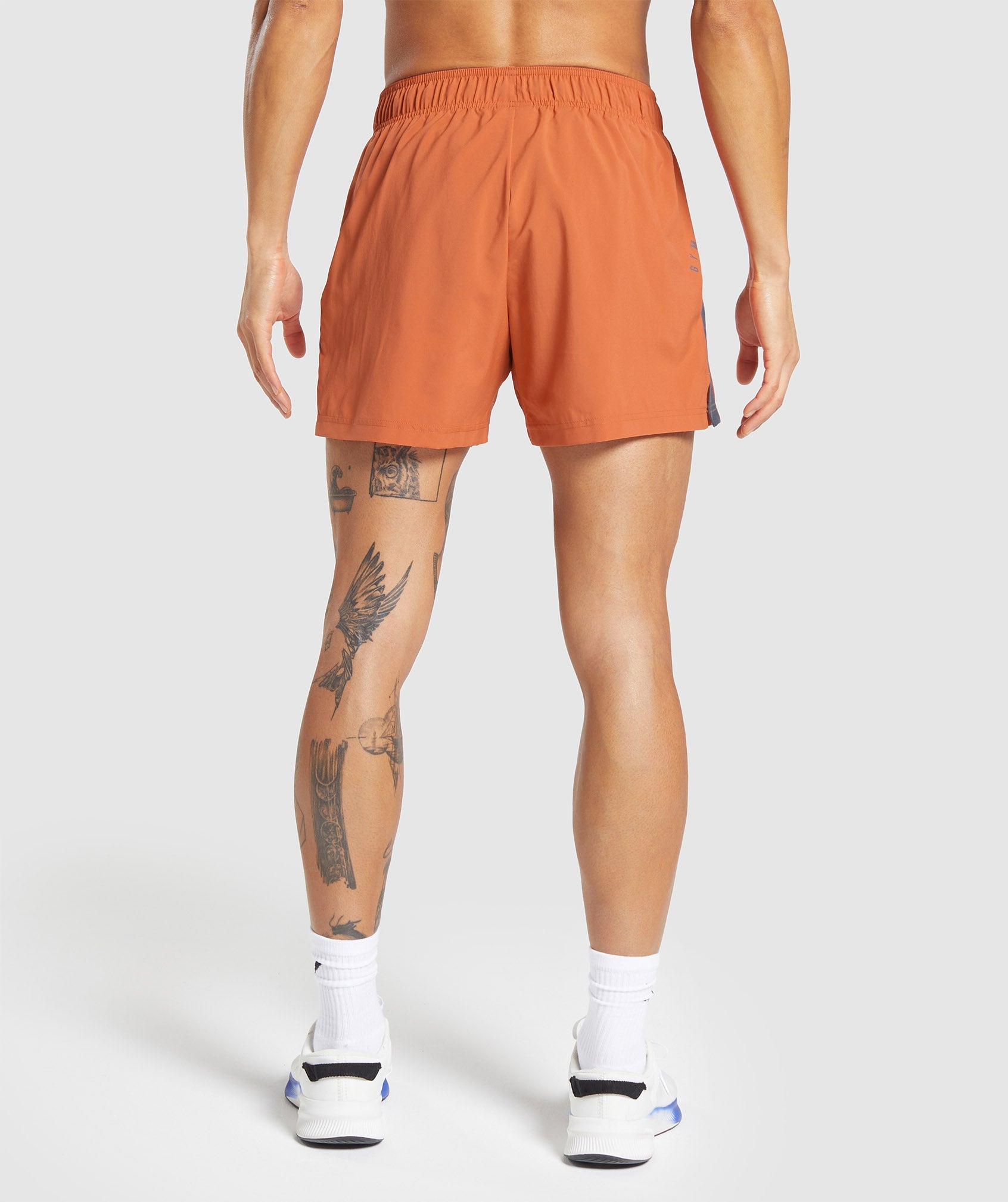 Sport 5" Shorts in Muted Orange/Titanium Blue - view 2