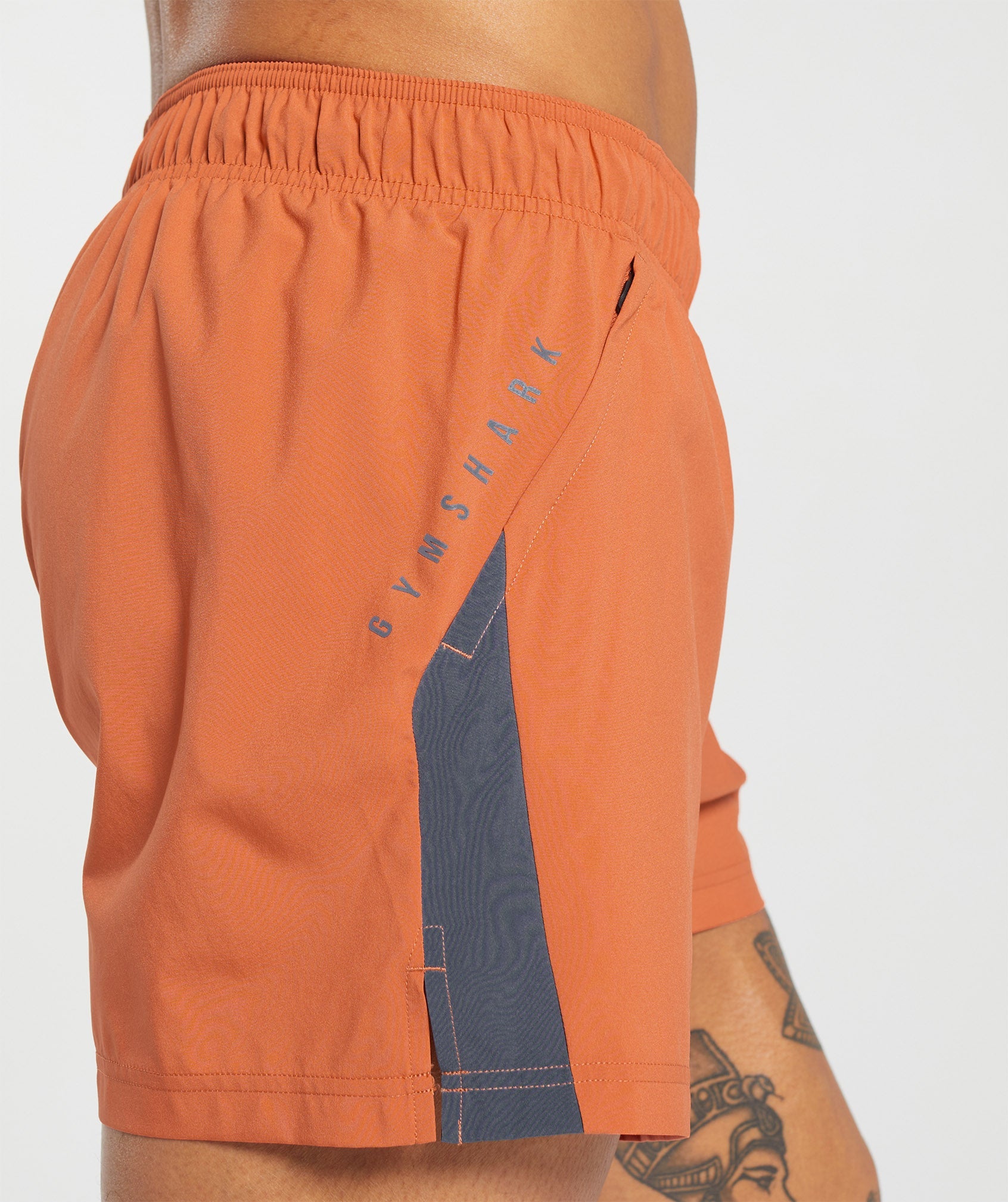 Sport 5" Shorts in Muted Orange/Titanium Blue - view 6