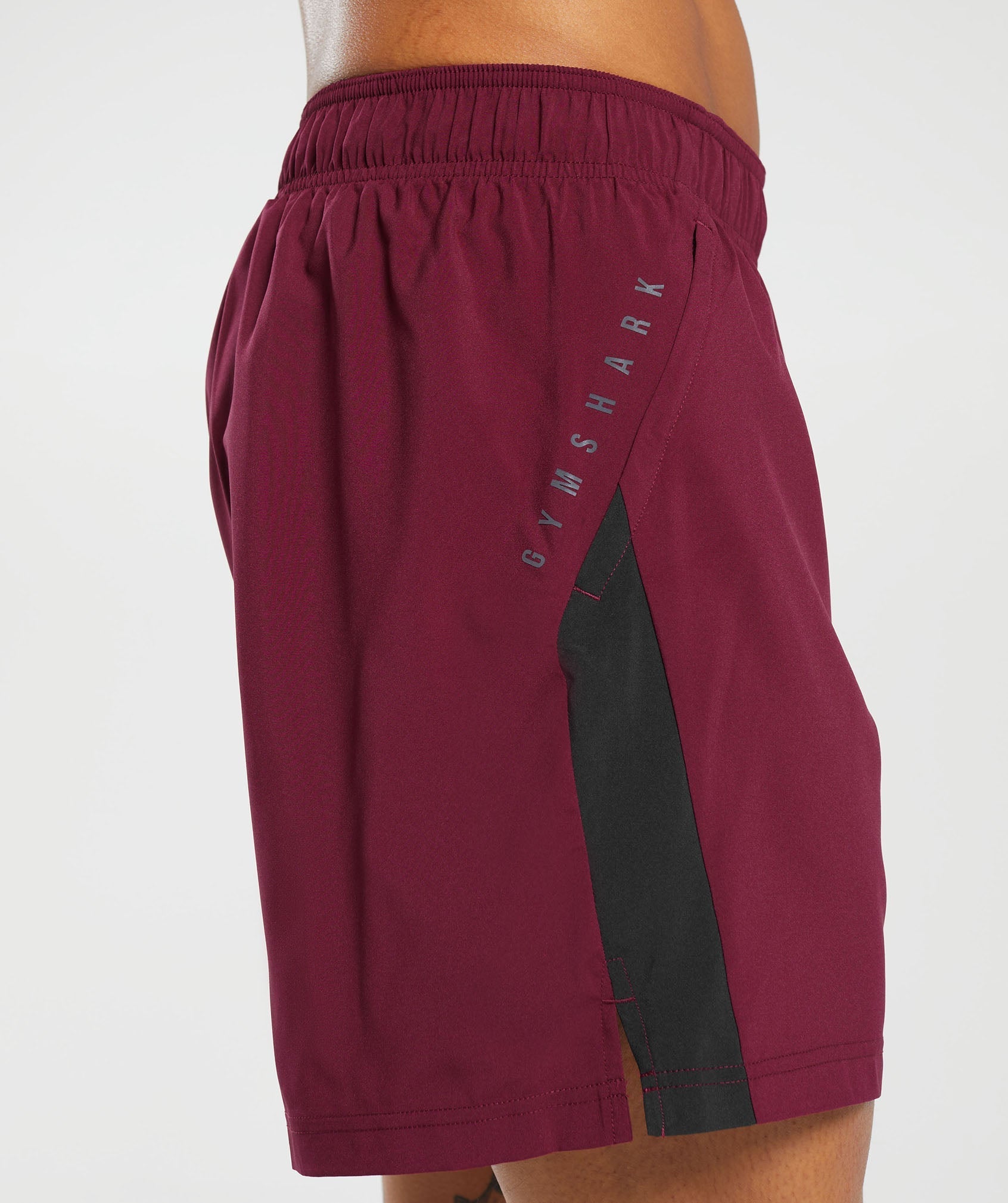 Sport  7" Shorts in Plum Pink/Black - view 5