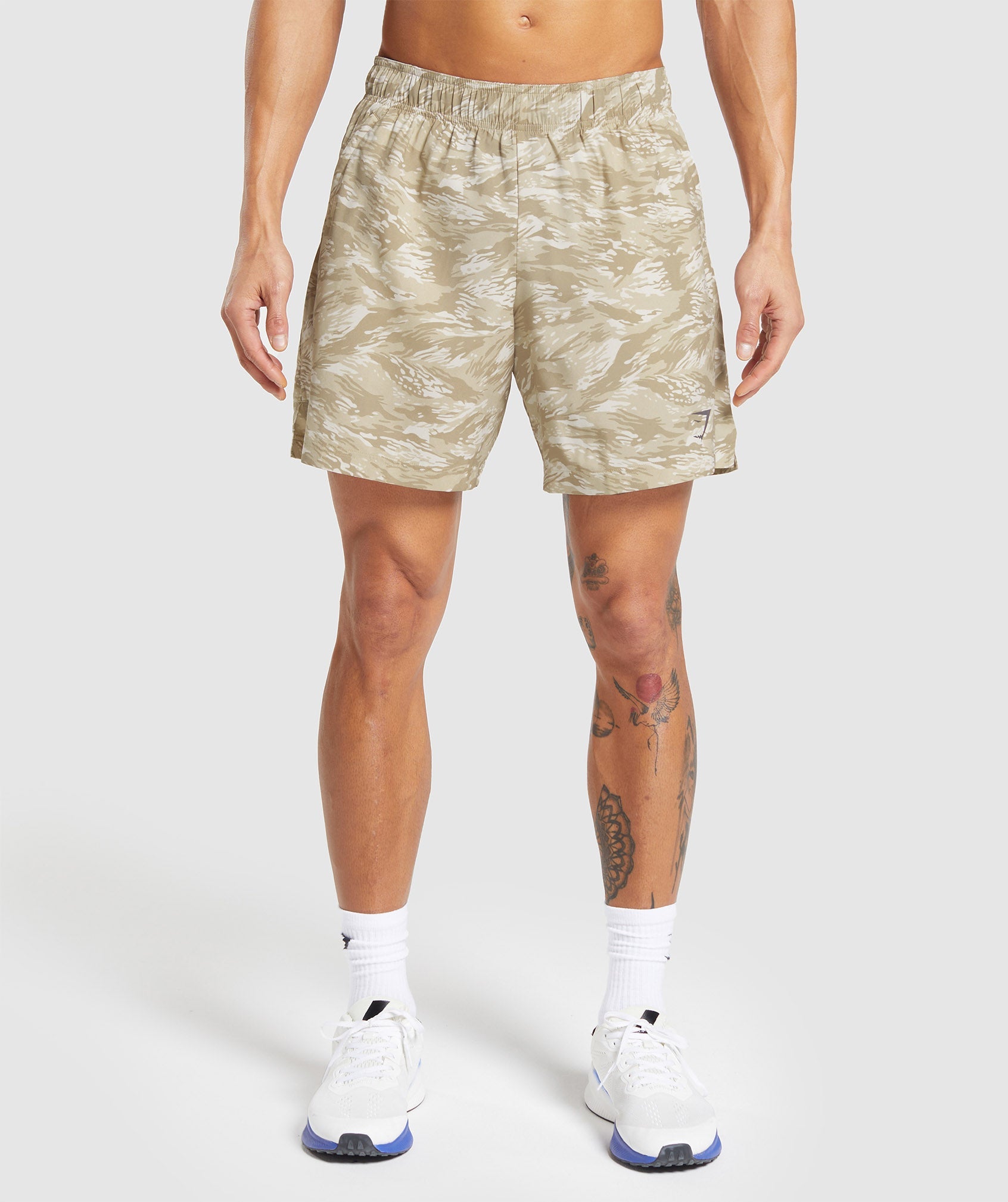 Gymshark Sport 7 Shorts - Fog Green/Black