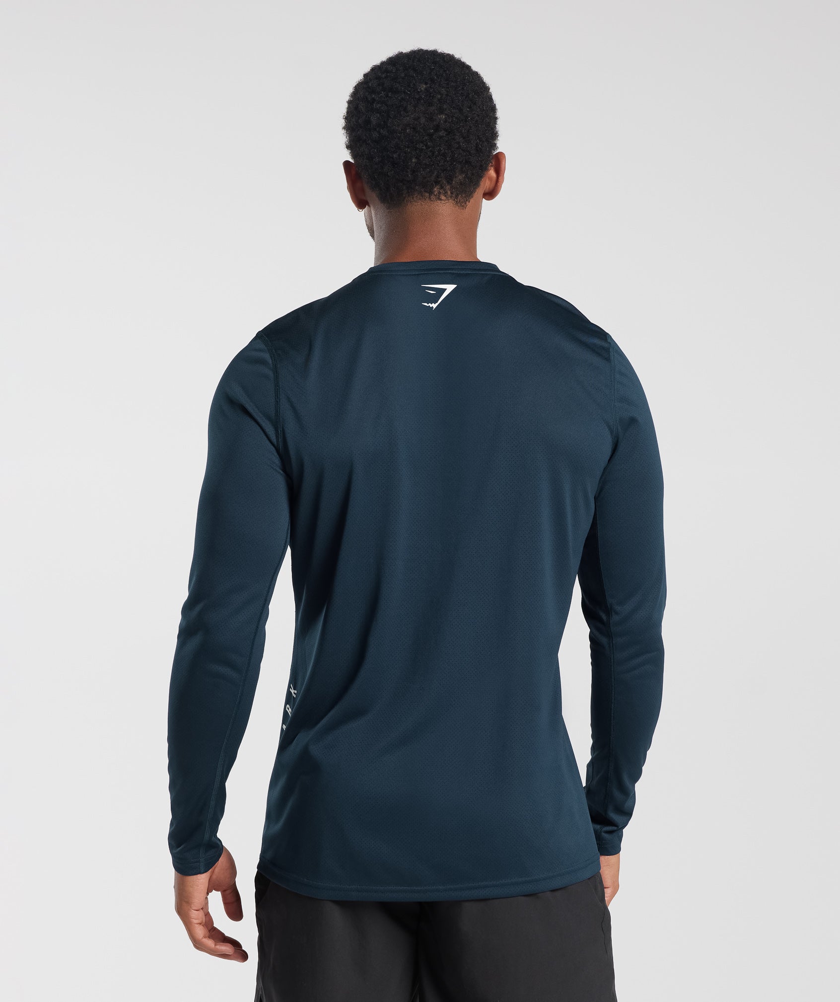Sport Long Sleeve T-Shirt in Navy/Black Marl - view 2