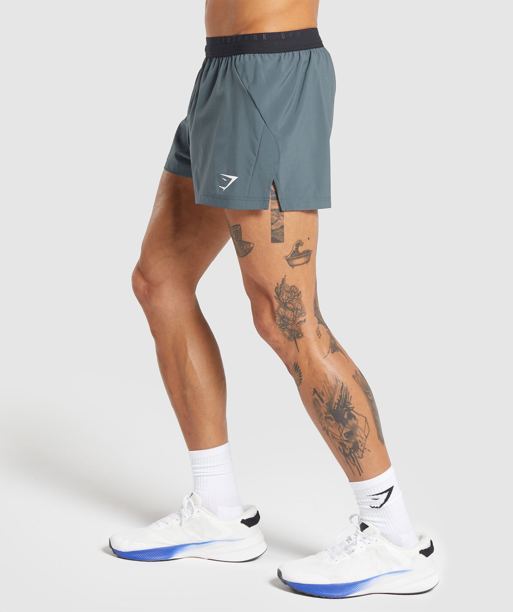 Run Sport 3" Shorts in Titanium Blue