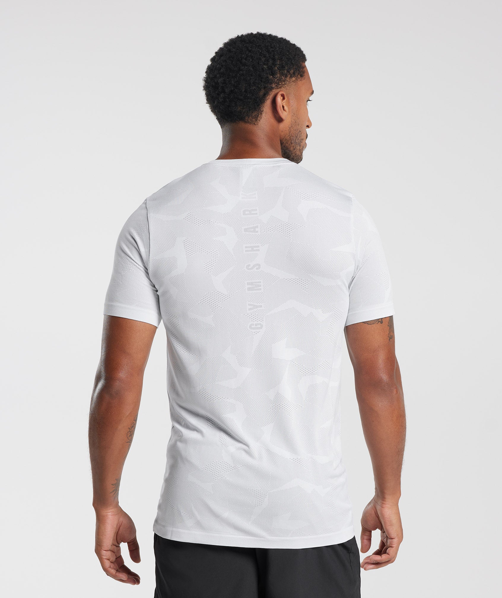 Sport Seamless T-Shirt in White/Smokey Grey - view 2