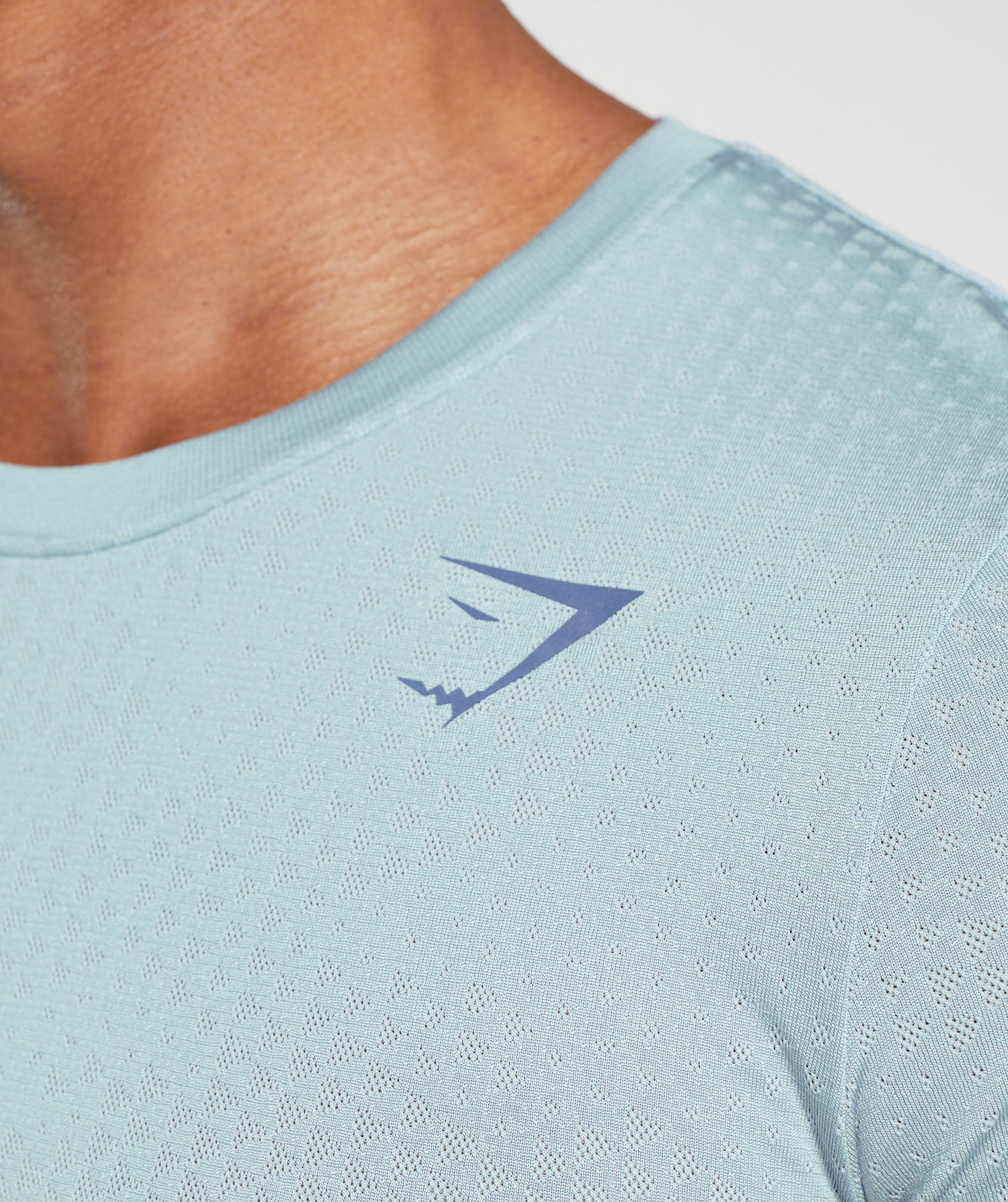 Sport Seamless T-Shirt in Salt Blue/White - view 5