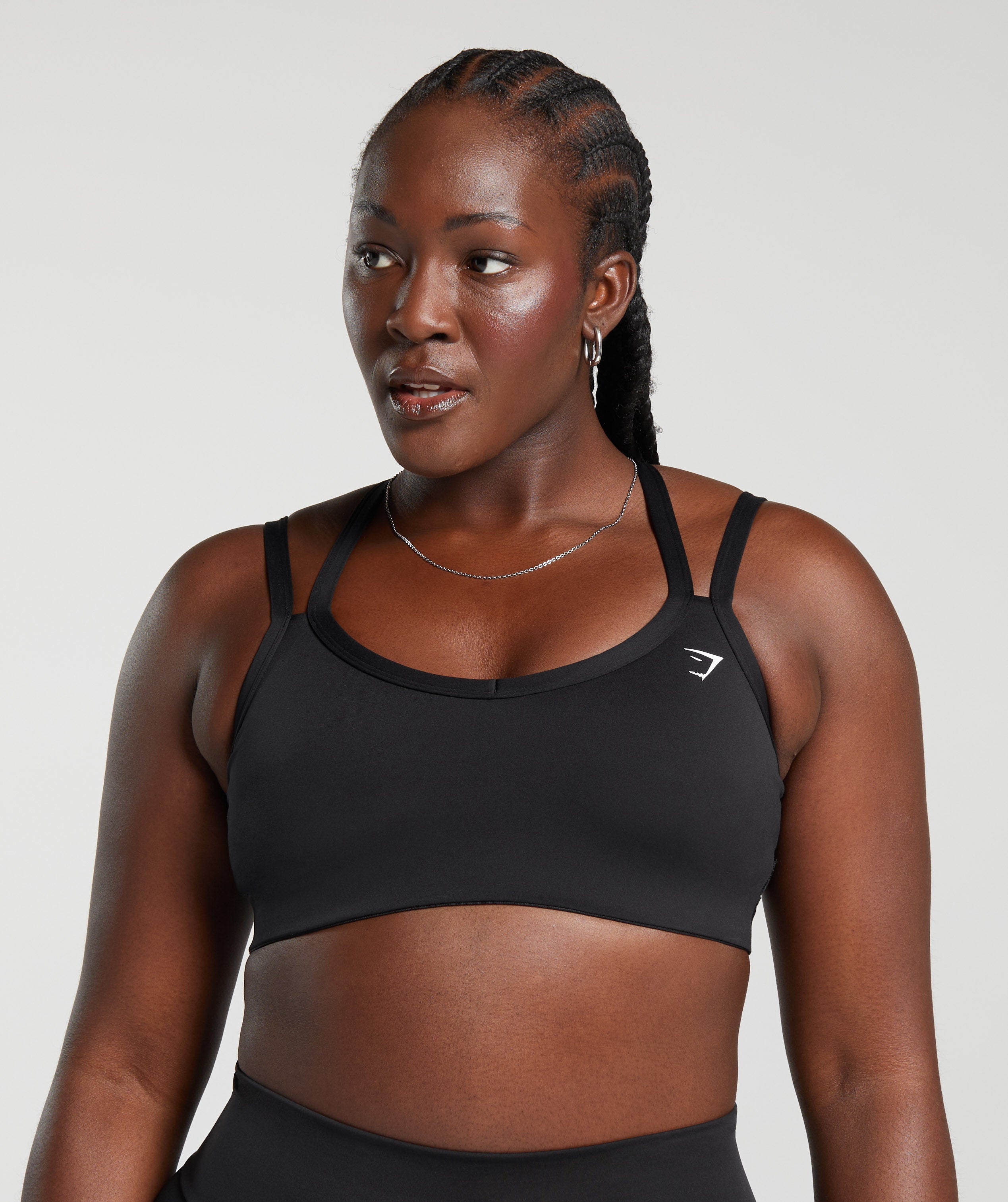 Strap Feature Sports Bra in Black - view 3