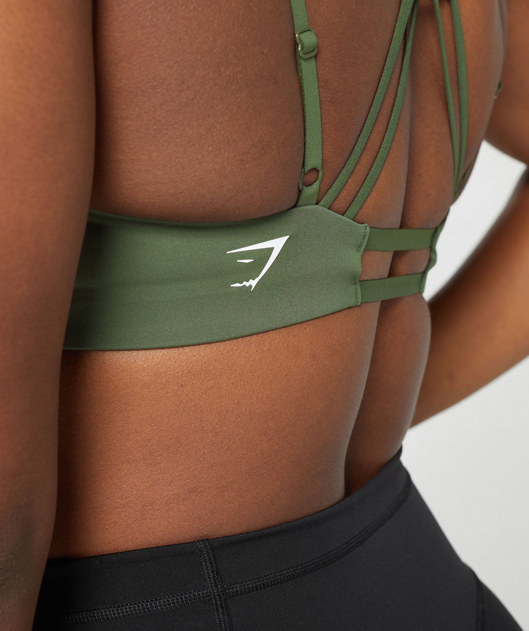 Strappy Back Light Support Sports Bra in Core Olive - view 5