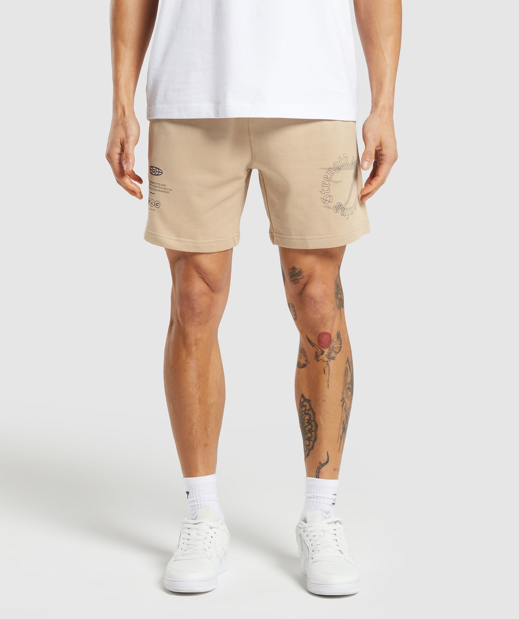 Strength and Conditioning 7" Shorts in Vanilla Beige