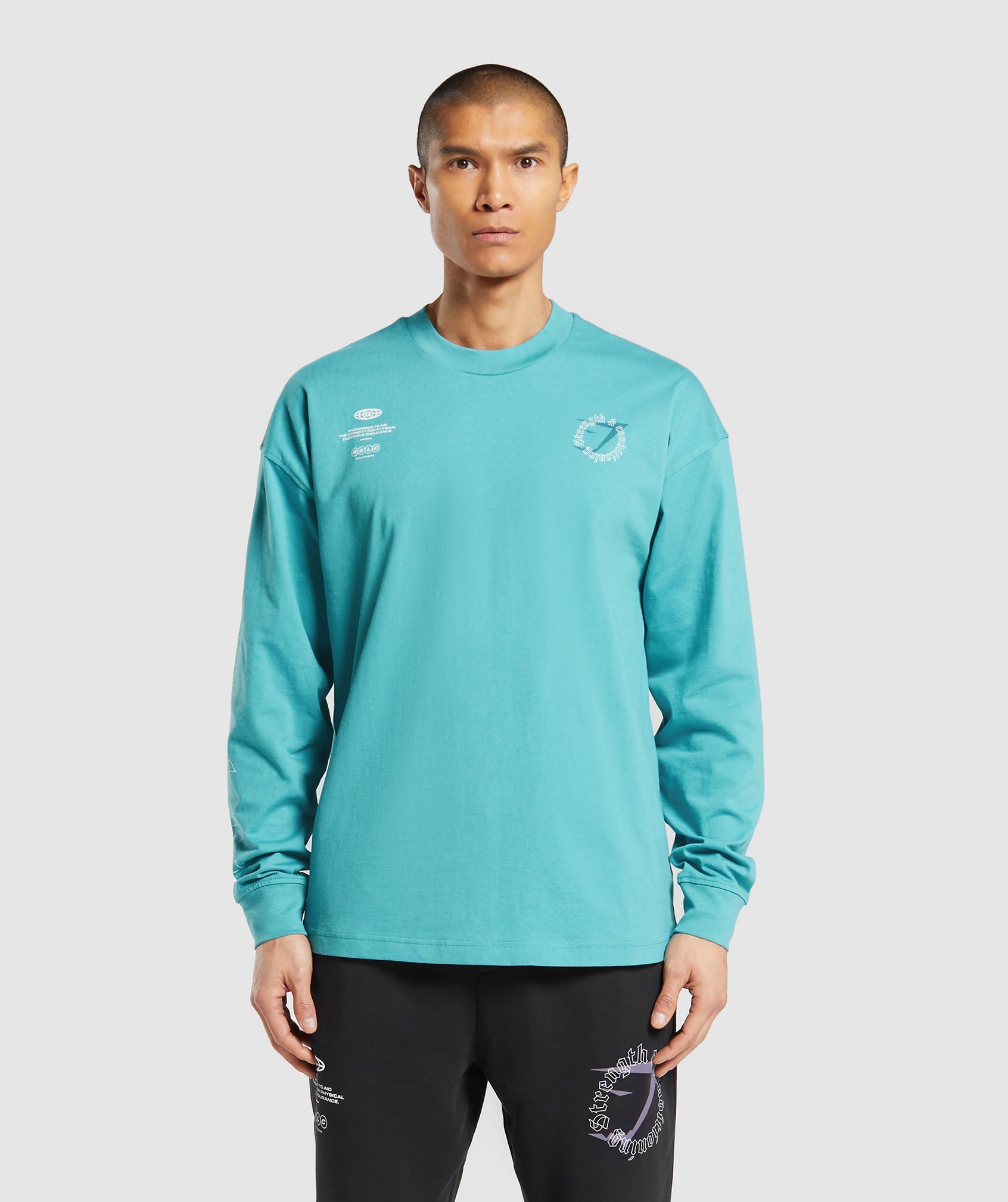 Strength and Conditioning Long Sleeve T-Shirt in Artificial Teal - view 1