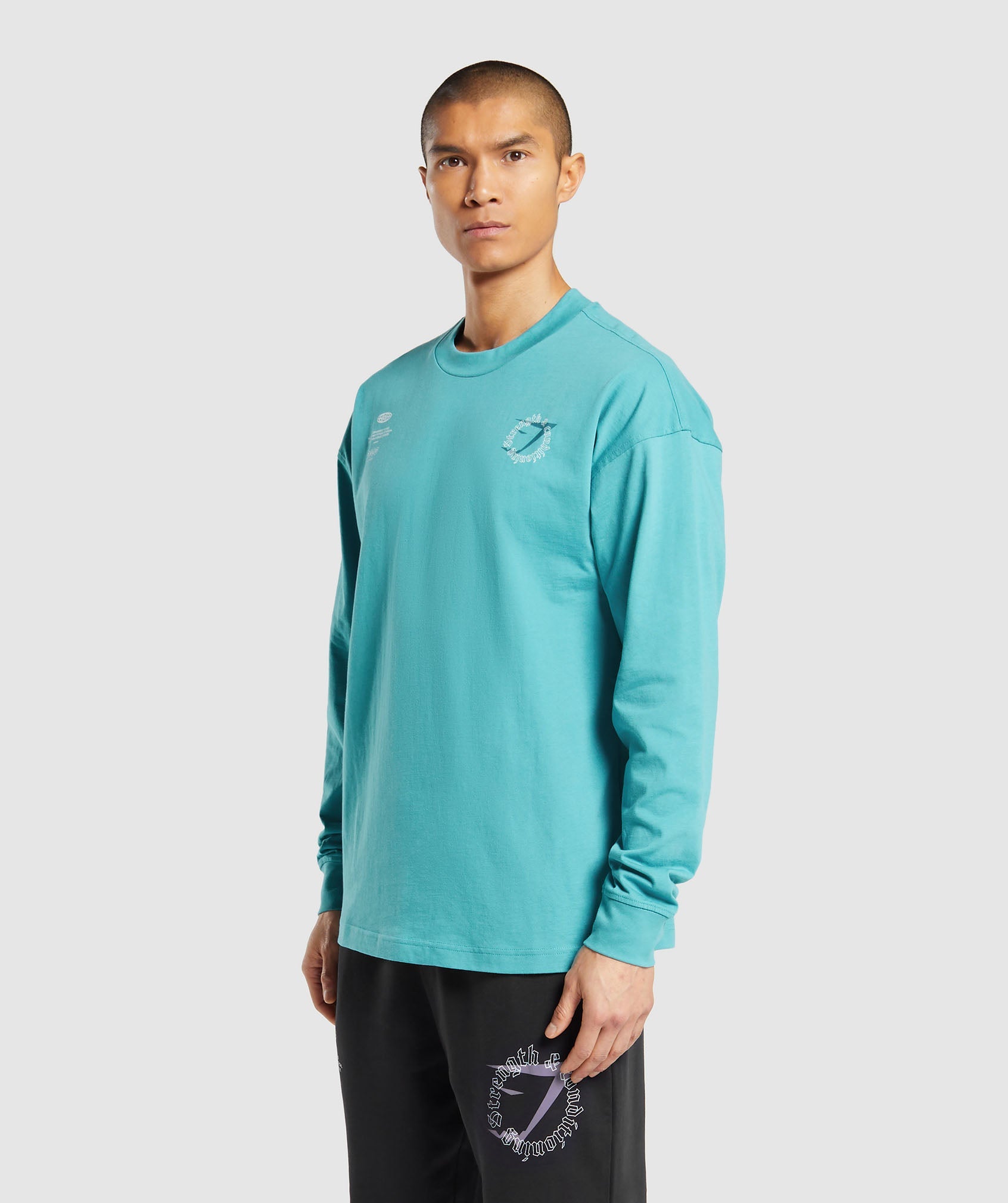 Strength and Conditioning Long Sleeve T-Shirt in Artificial Teal - view 3