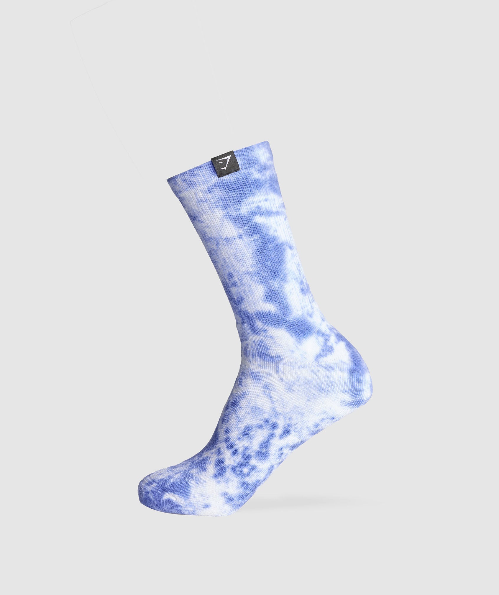 Summer Tie Dye Crew Socks in Wave Blue