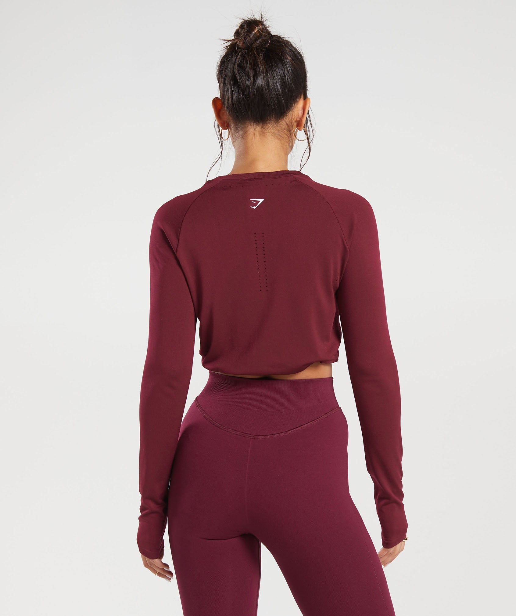 WOMEN'S GYMSHARK LONG Sleeve Ballet Crop Top Pink Wrap Size Small £14.28 -  PicClick UK