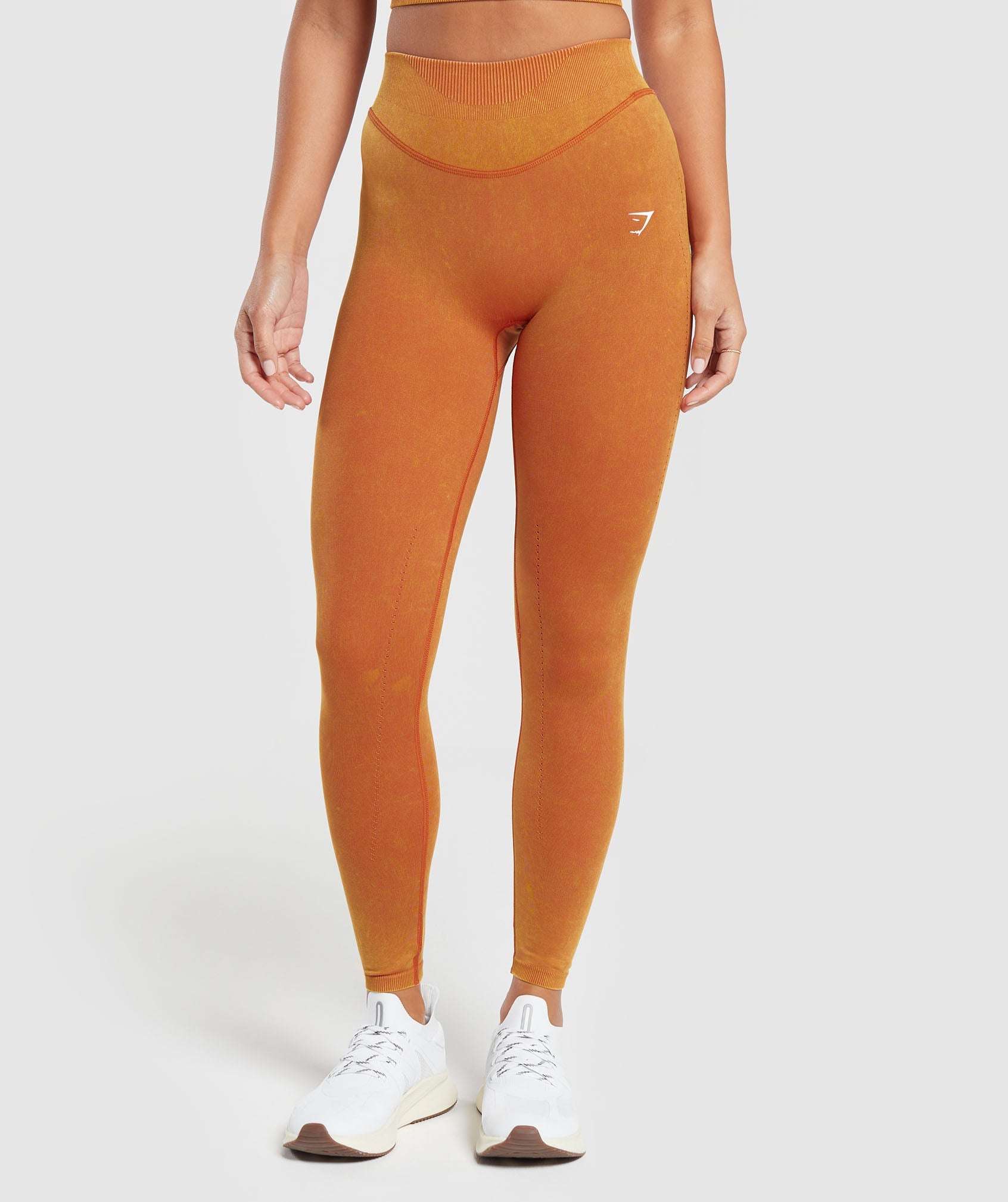 Sweat Seamless Washed Leggings in Orange - view 1