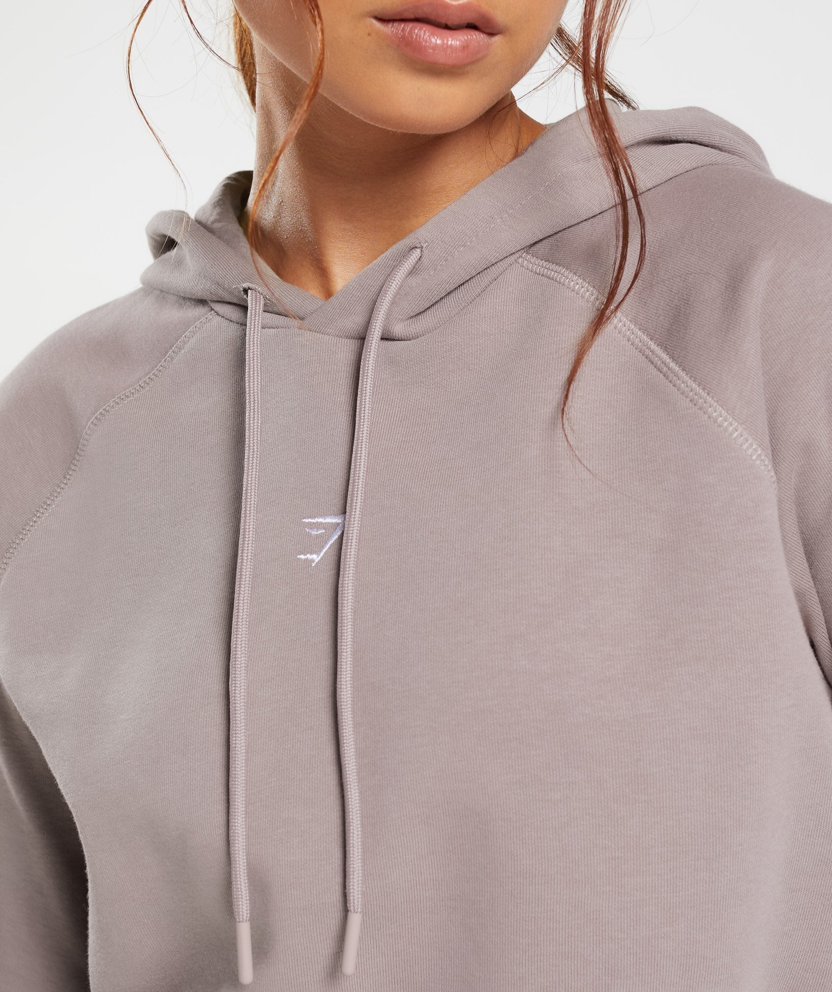 Training Crop Hoodie in Washed Mauve - view 5