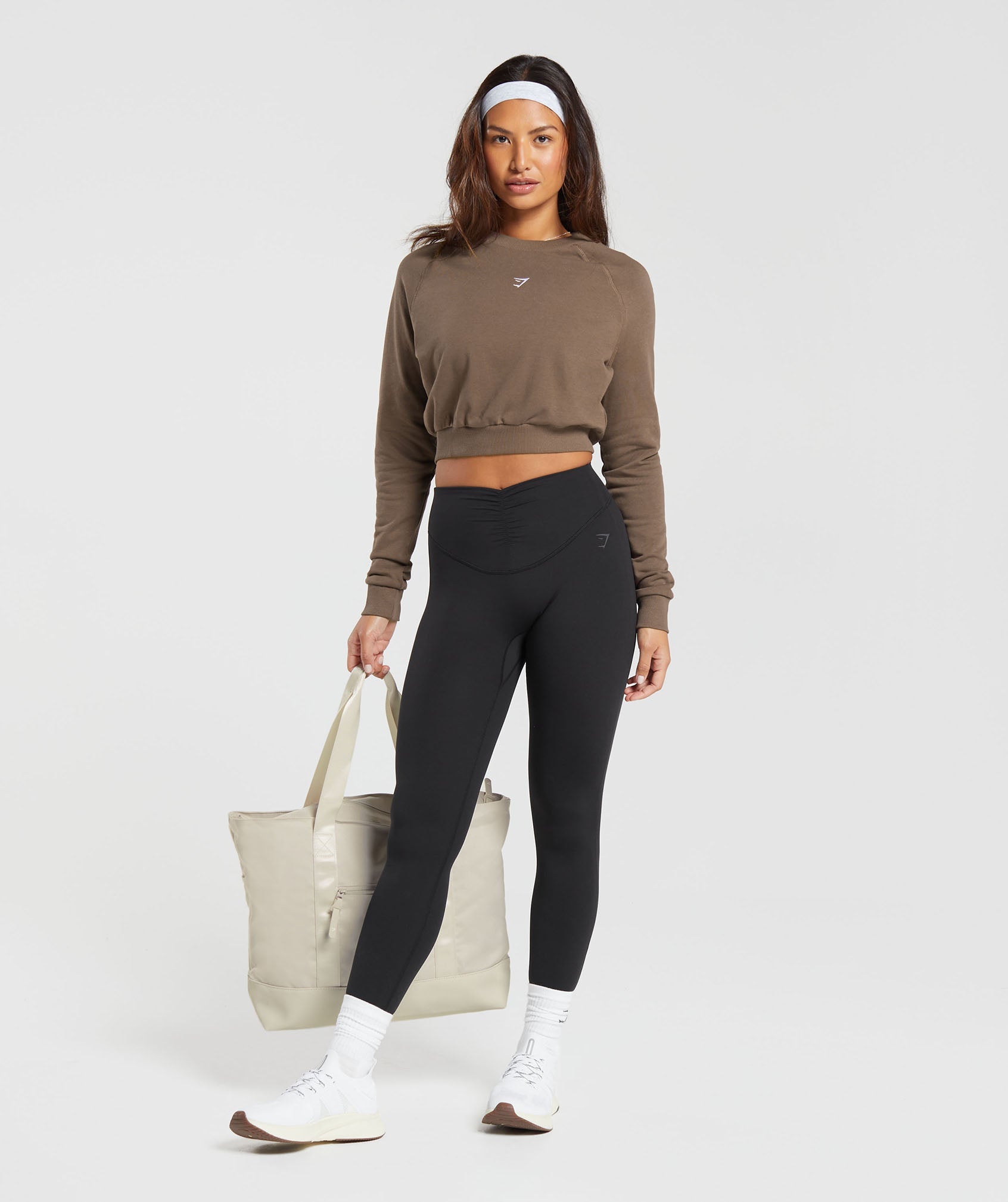 Training Crop Sweater in Penny Brown - view 4